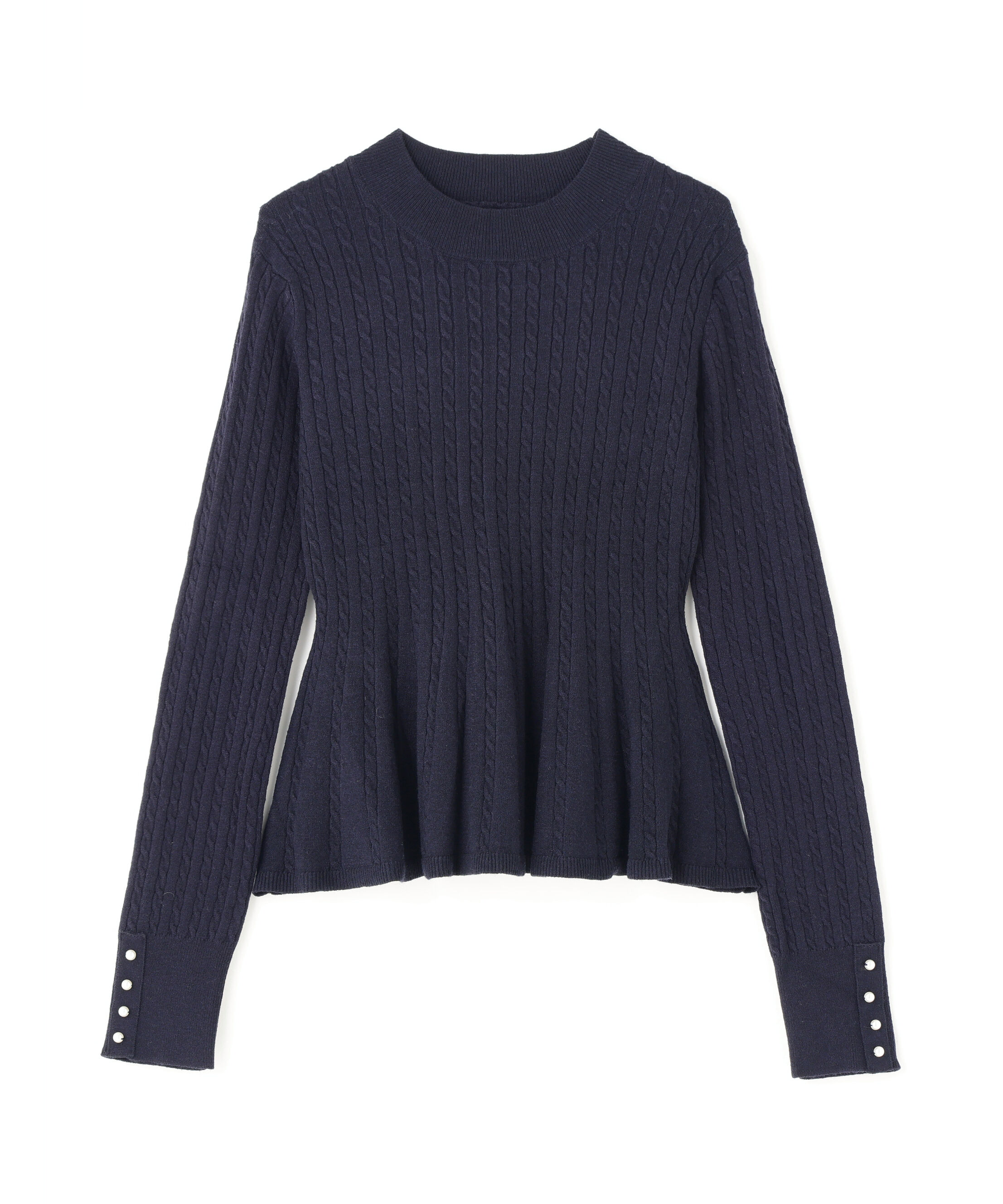  「ケーブルペプラムニット」|ニット・セーター|