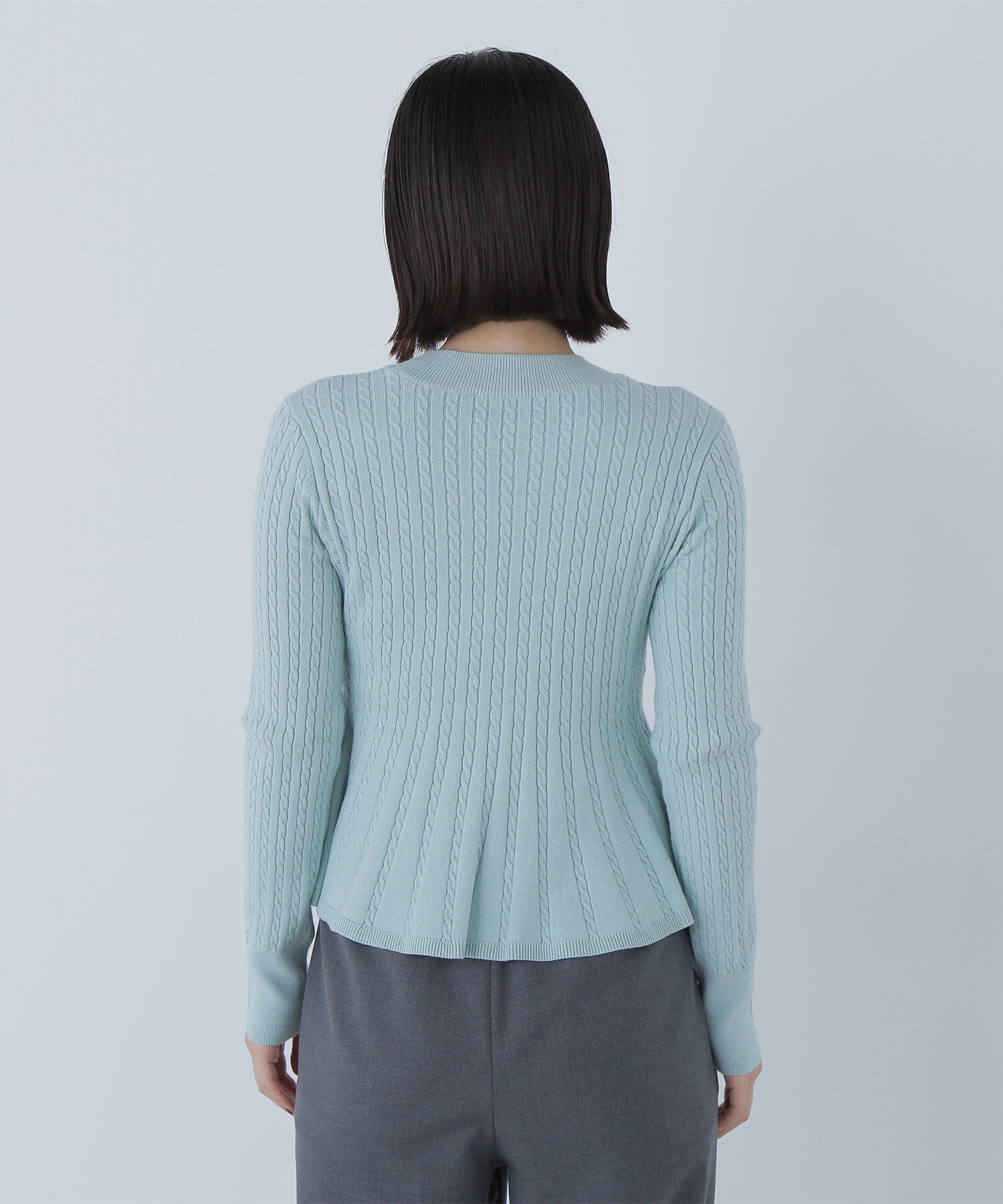  「ケーブルペプラムニット」|ニット・セーター|