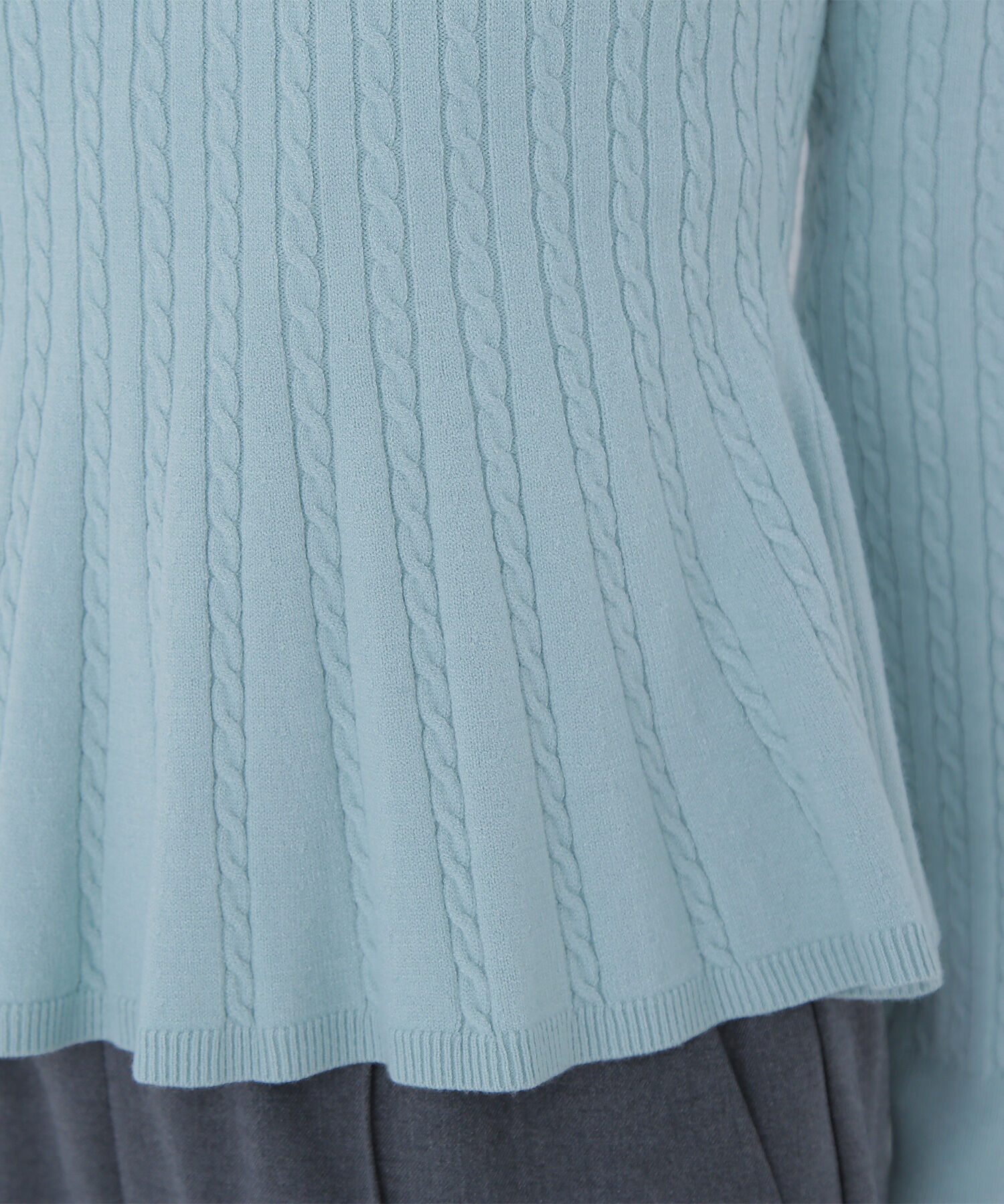  「ケーブルペプラムニット」|ニット・セーター|