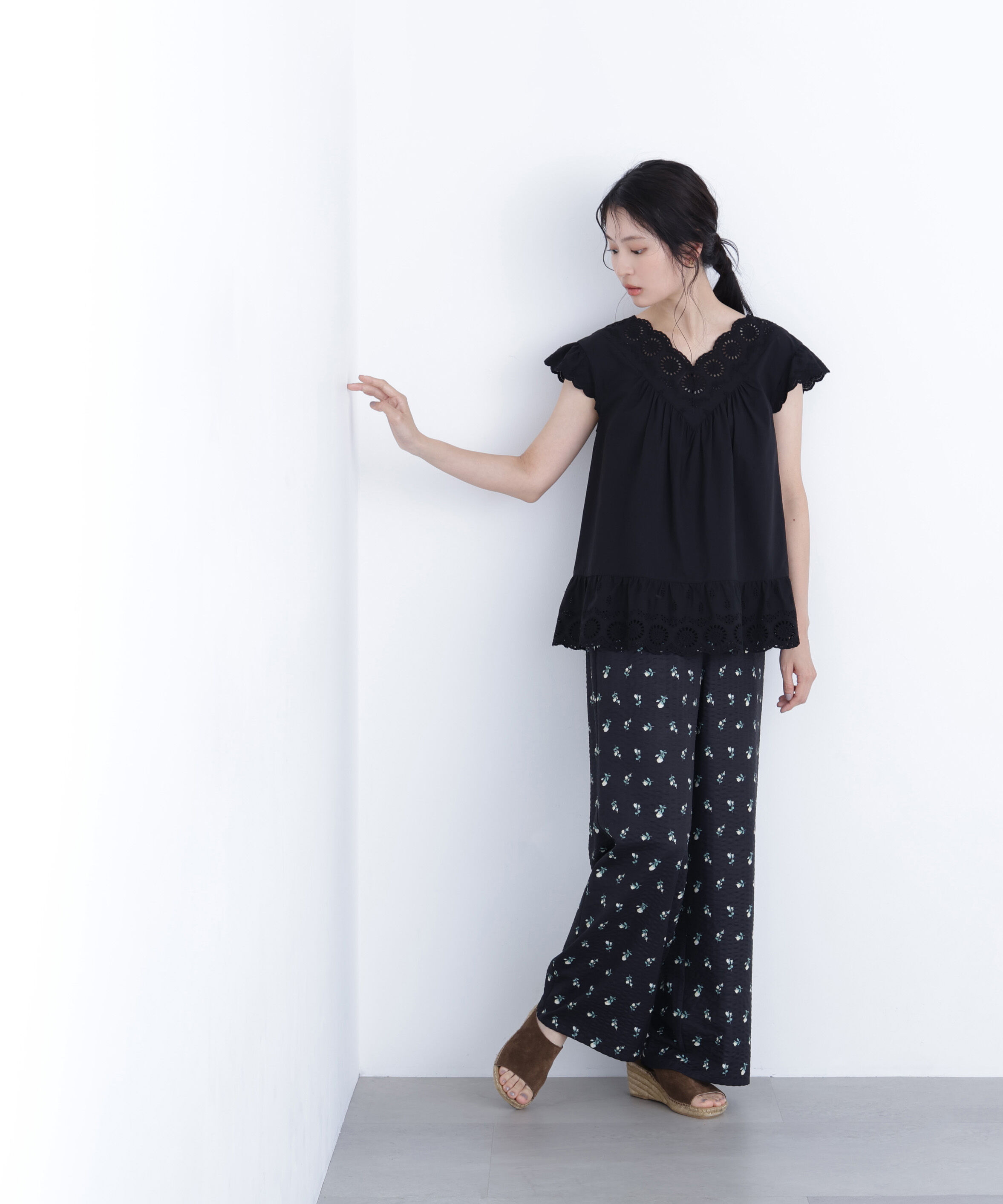  「〈N.〉コットン刺繍ブラウス」|シャツ・ブラウス|