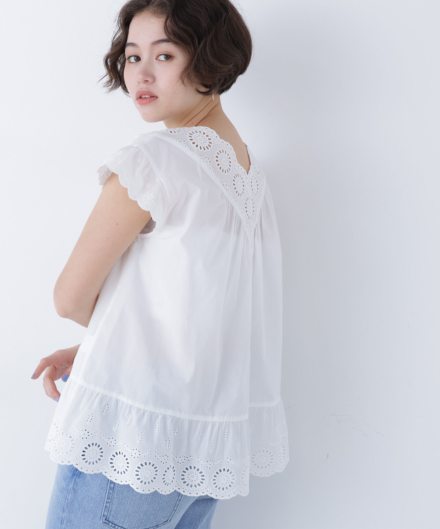  「〈N.〉コットン刺繍ブラウス」|シャツ・ブラウス|