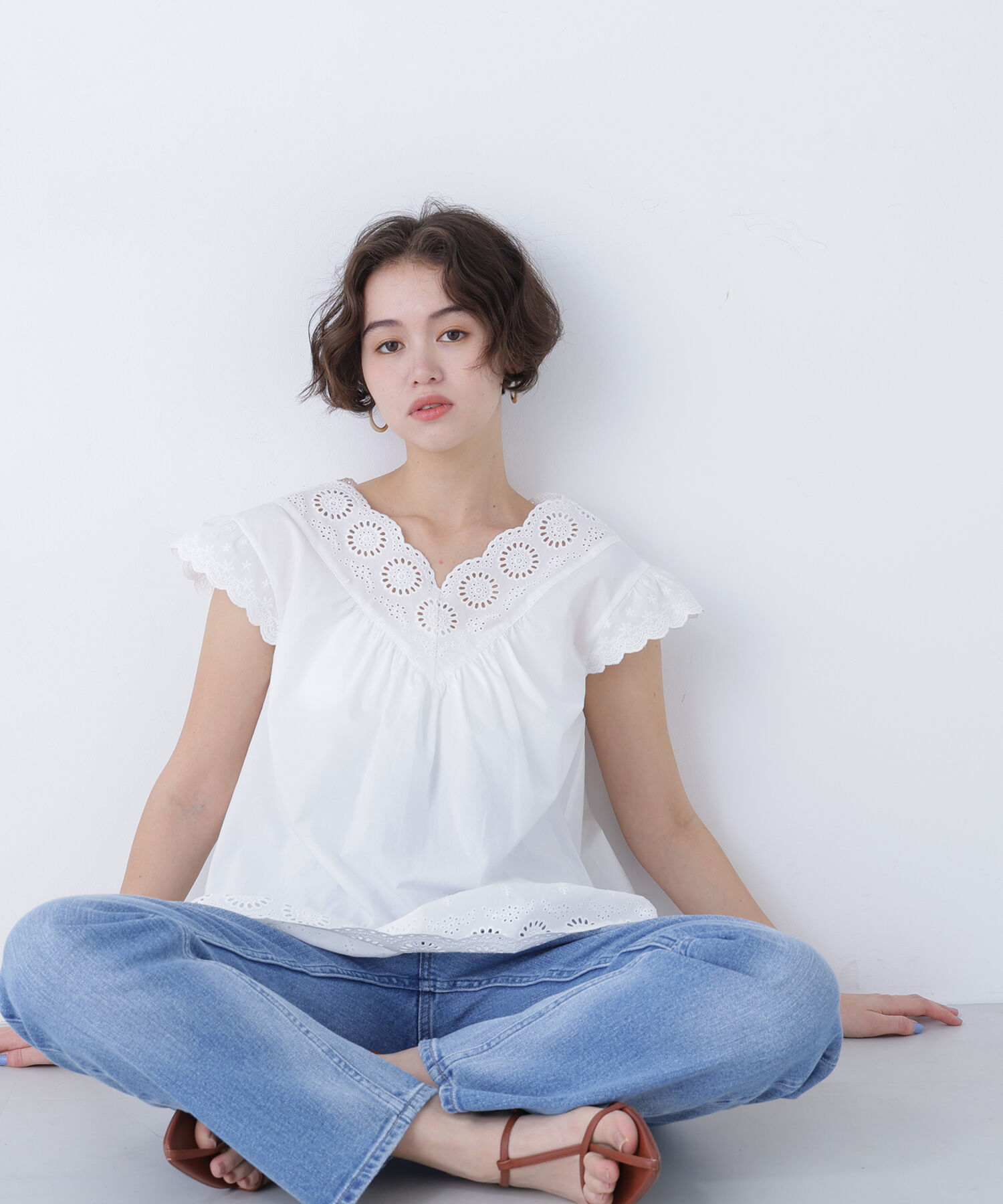  「〈N.〉コットン刺繍ブラウス」|シャツ・ブラウス|