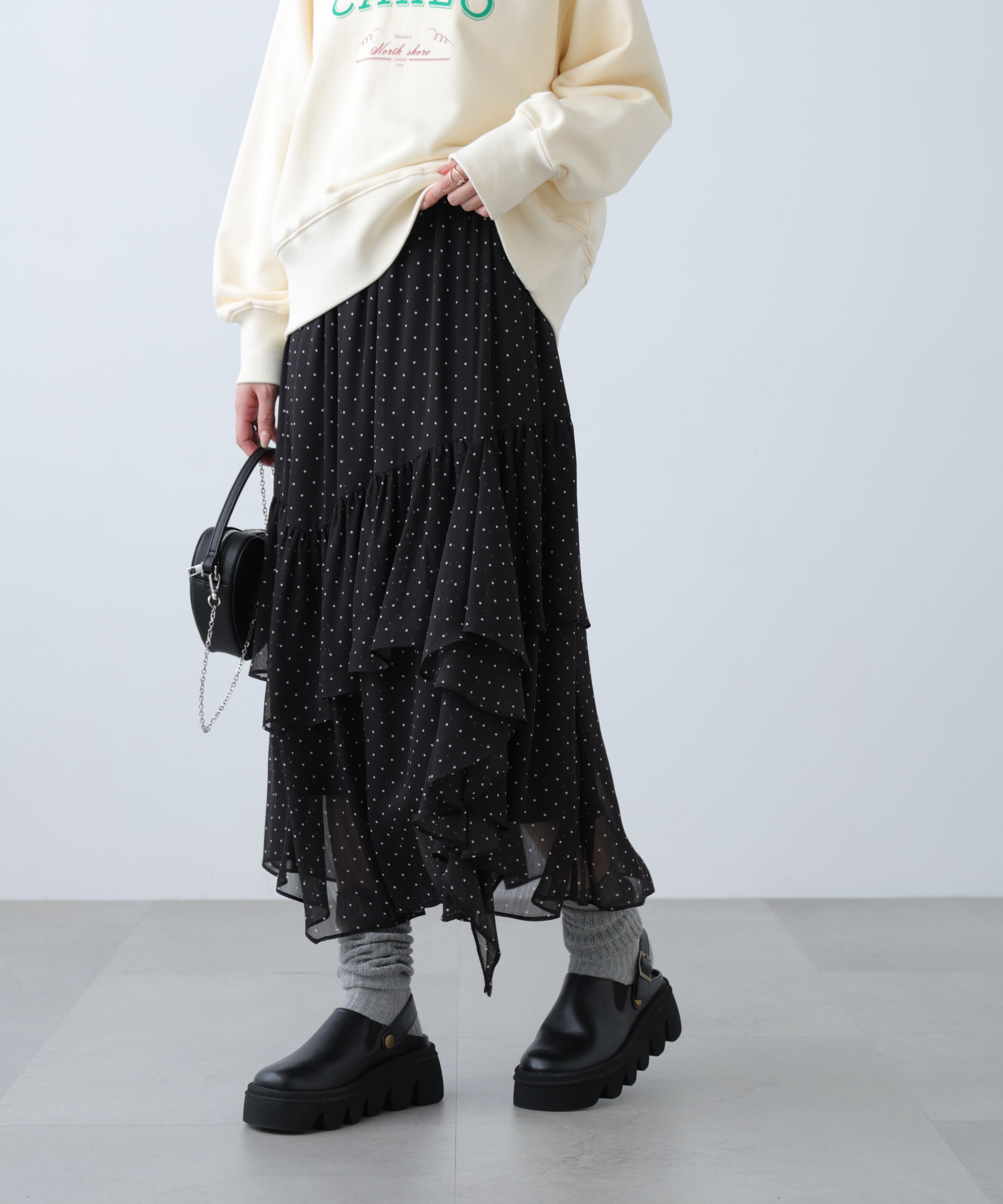  「アソートイレヘムフリルスカート」|スカート|ブラックベー 1