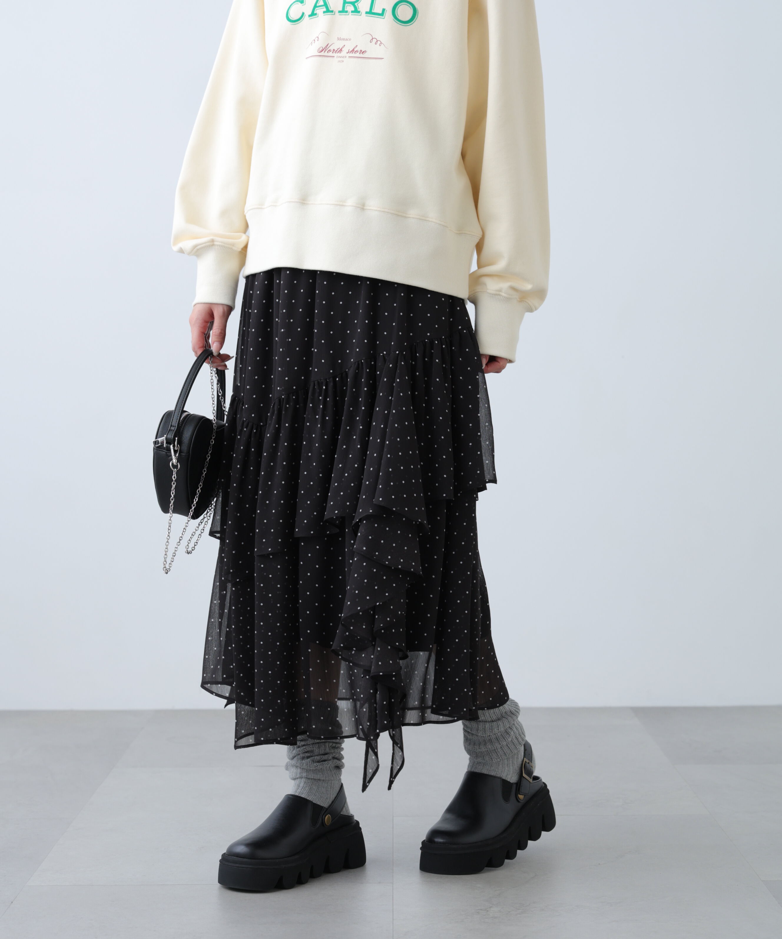  「アソートイレヘムフリルスカート」|スカート|