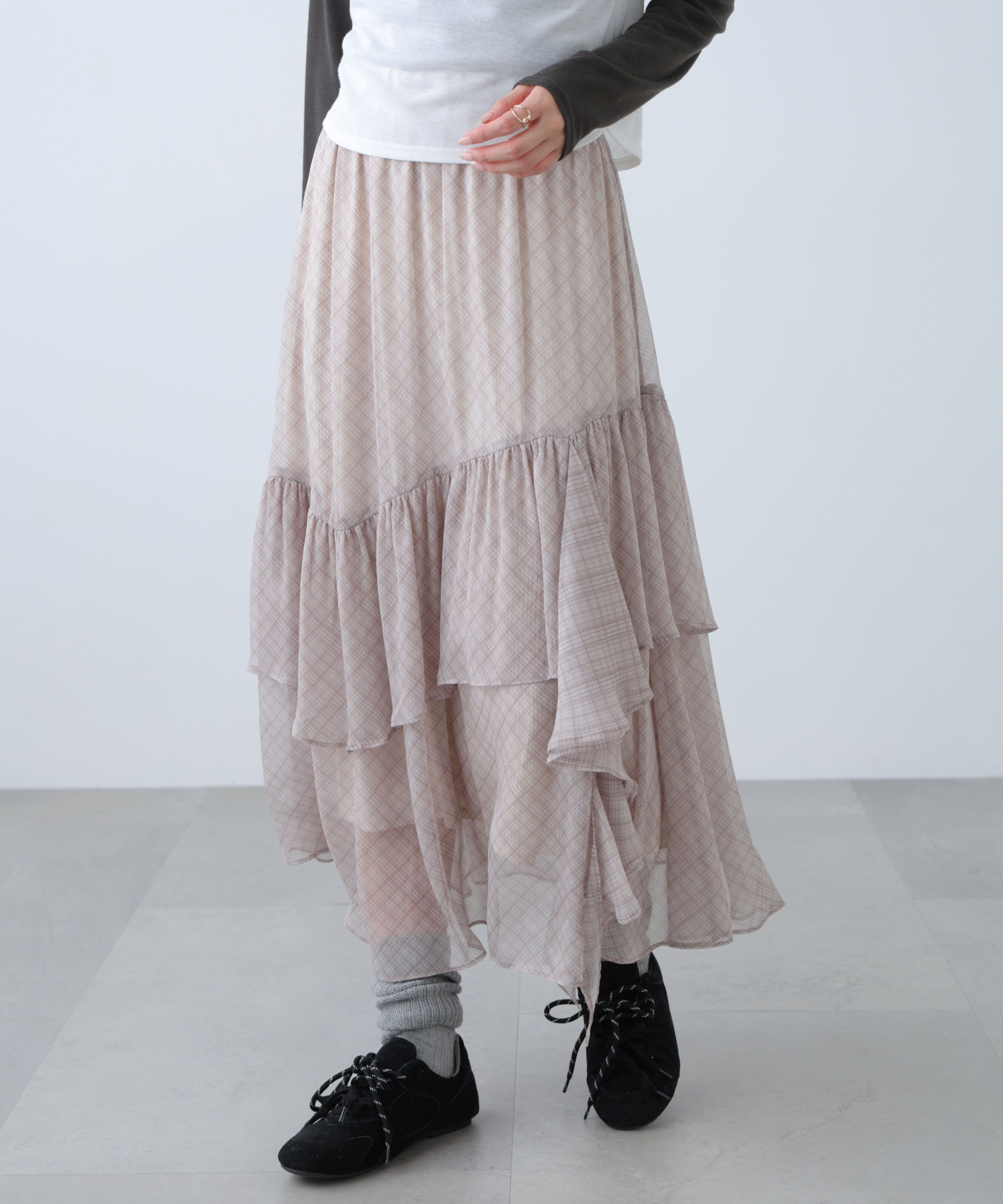  「アソートイレヘムフリルスカート」|スカート|