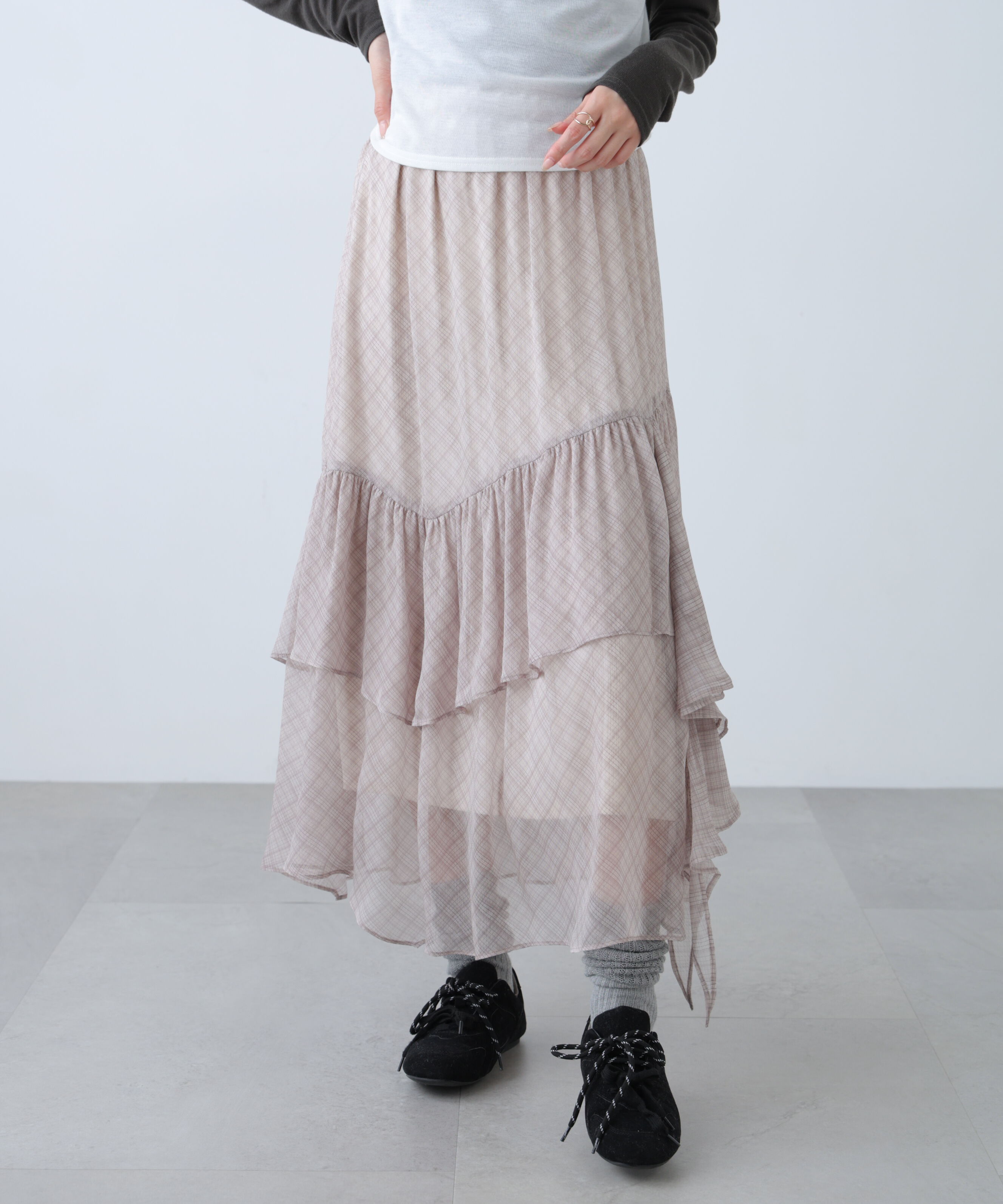  「アソートイレヘムフリルスカート」|スカート|