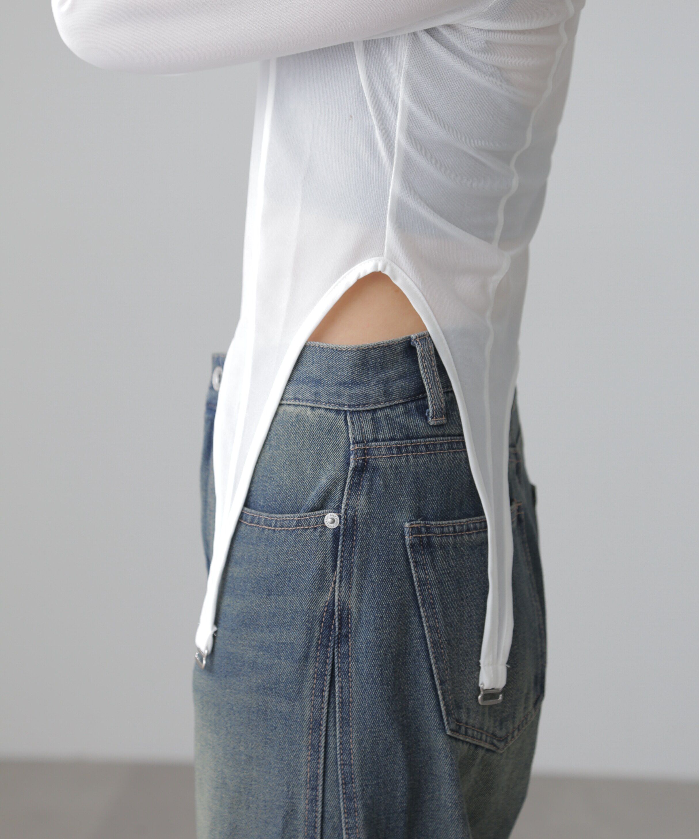  「［FB限定］シアーガーターカットソー」|Tシャツ・カットソー|