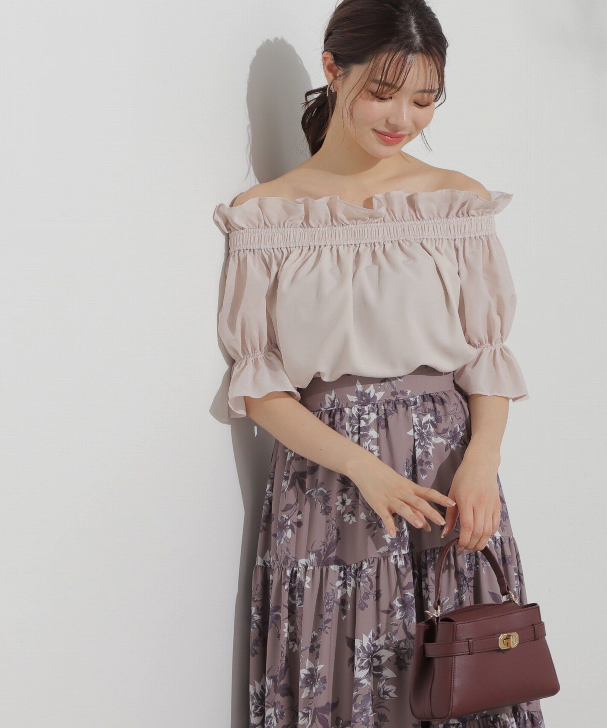 PROPORTION BODY DRESSING「オフショルブラウス」|シャツ・ブラウス|アイボリー2