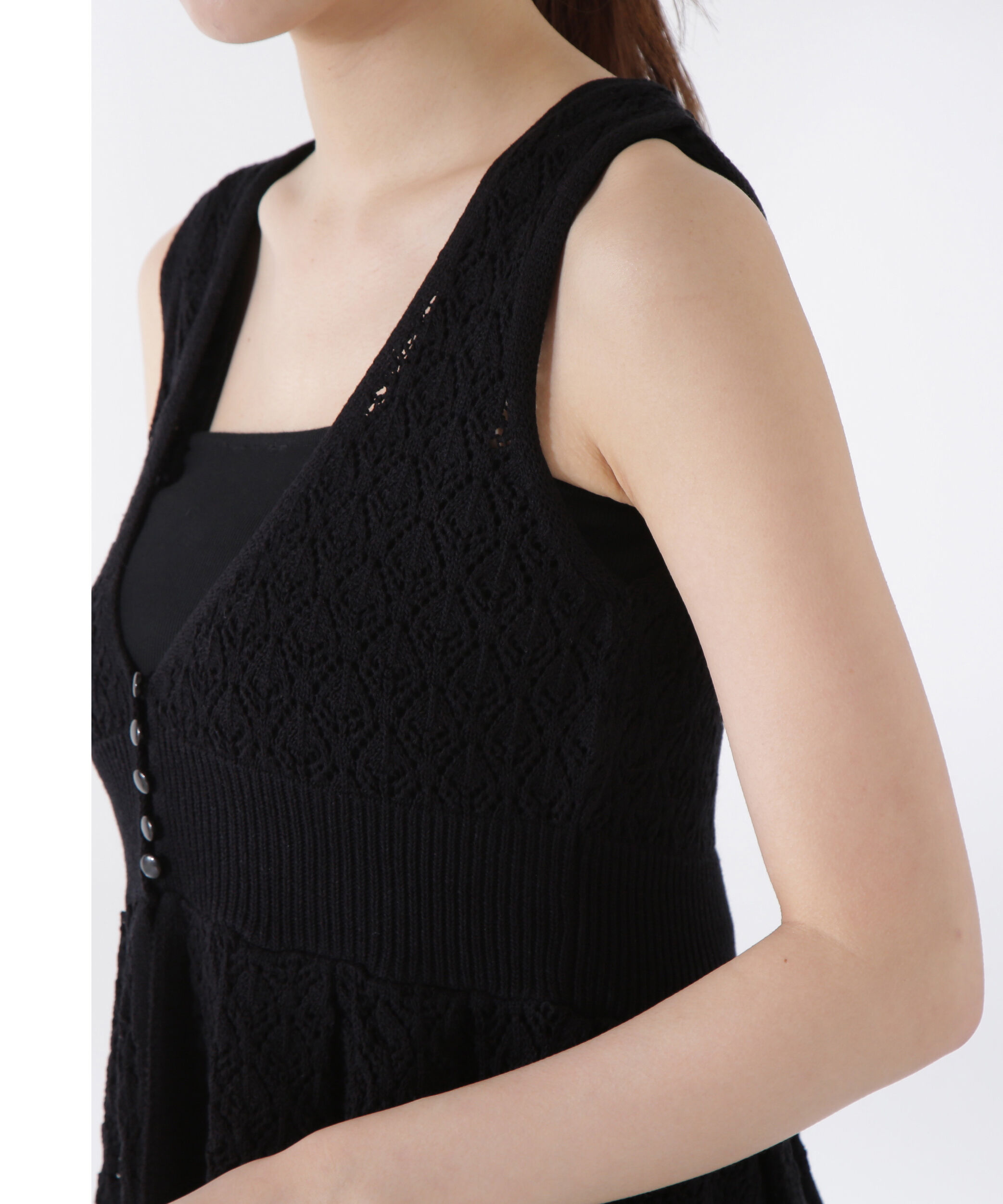 PROPORTION BODY DRESSING「《EDIT COLOGNE》透かし編みペプラム SET UP」|ニット・セーター|