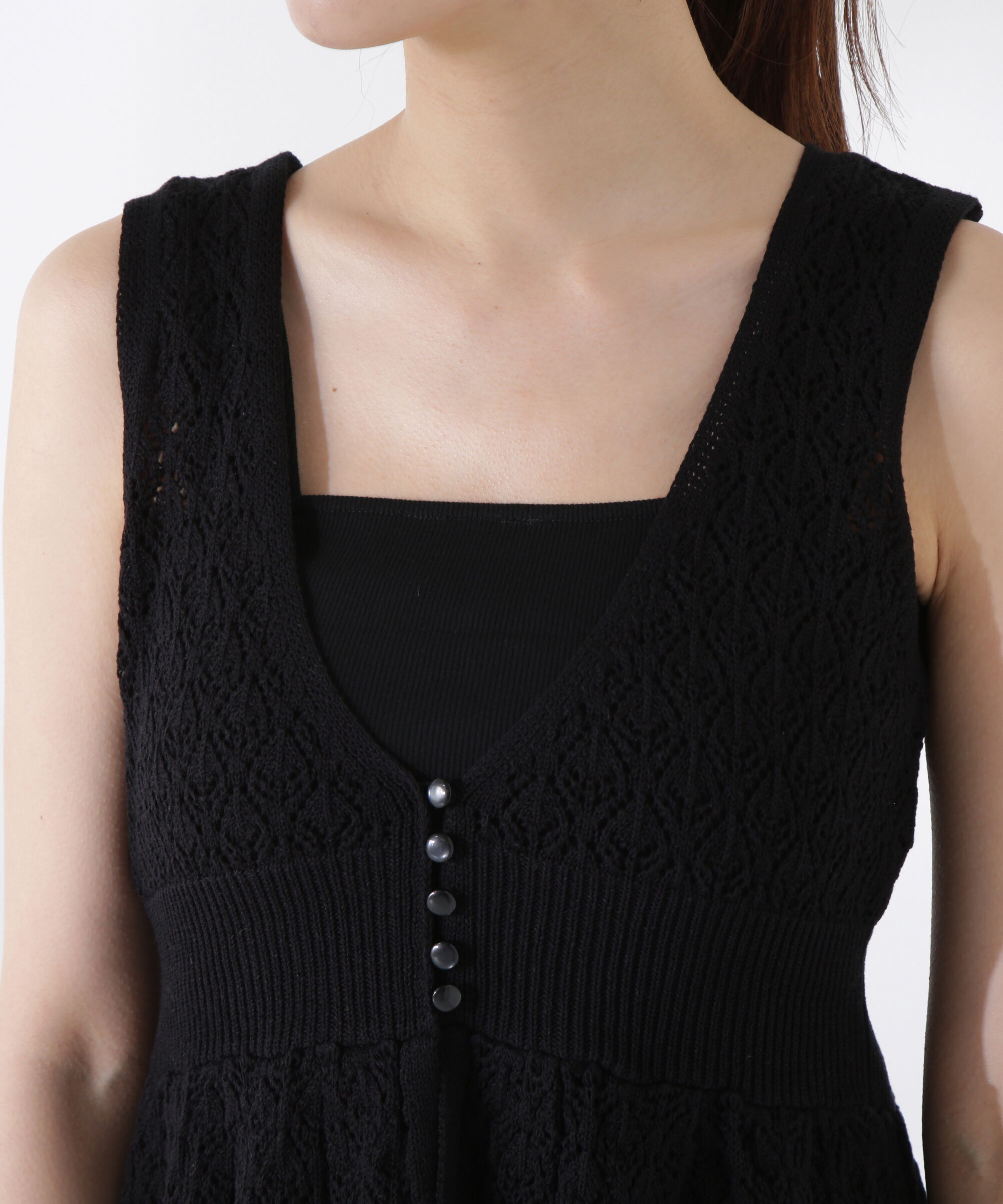 PROPORTION BODY DRESSING「《EDIT COLOGNE》透かし編みペプラム SET UP」|ニット・セーター|