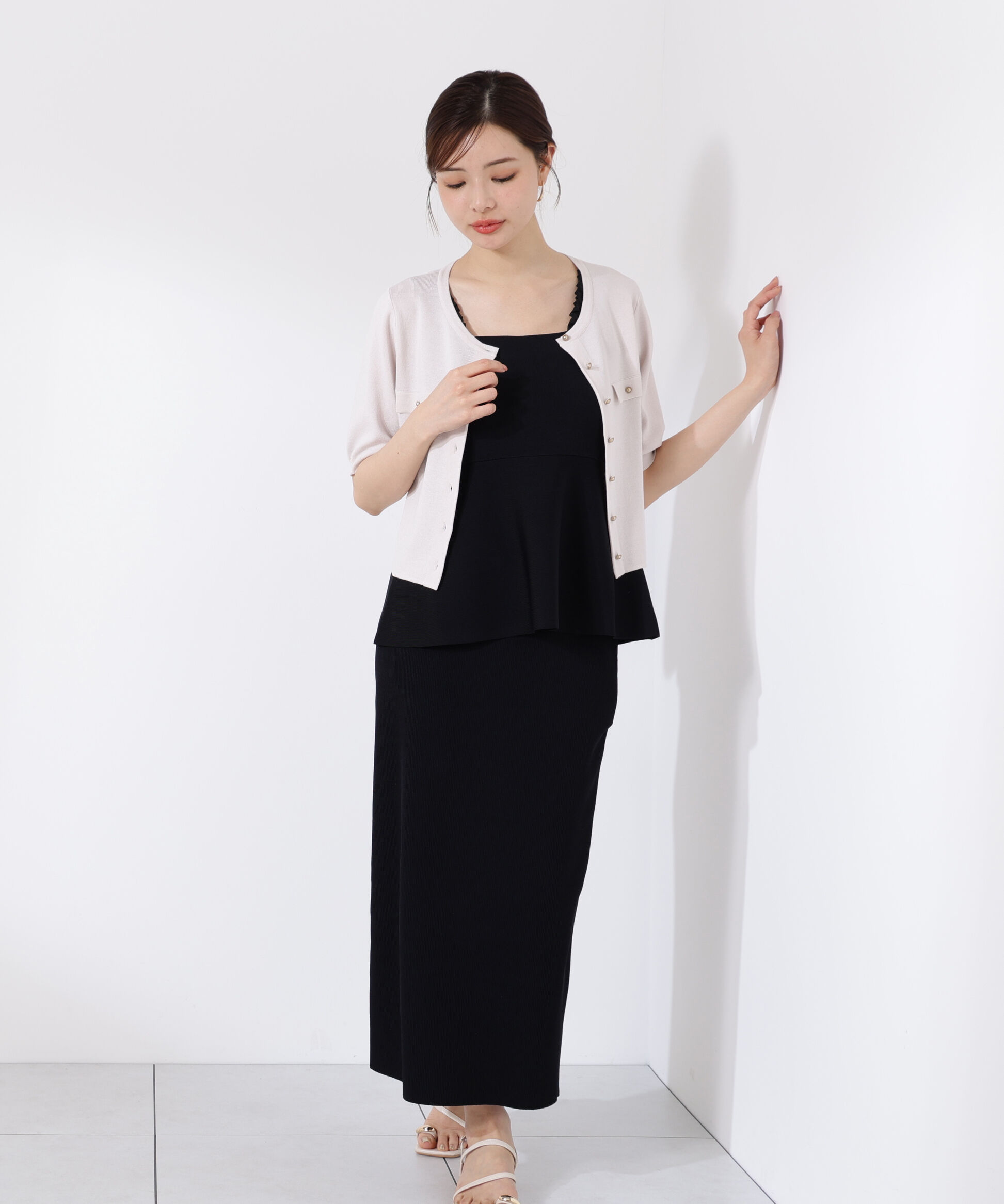 PROPORTION BODY DRESSING「ペプラムキャミセットアップ」|ワンピース|