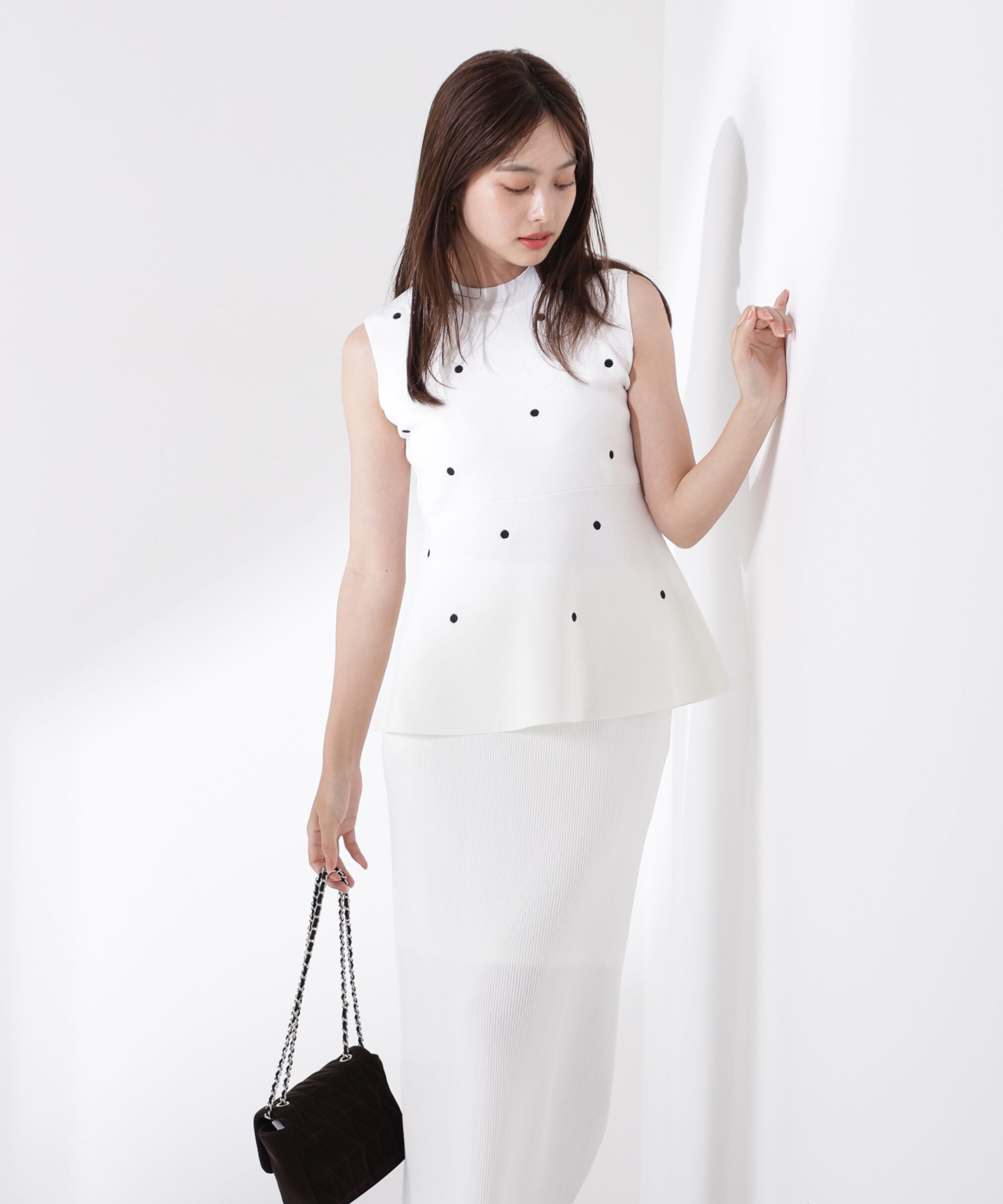 PROPORTION BODY DRESSING「ドット刺繍ニットセットアップ」|ワンピース|