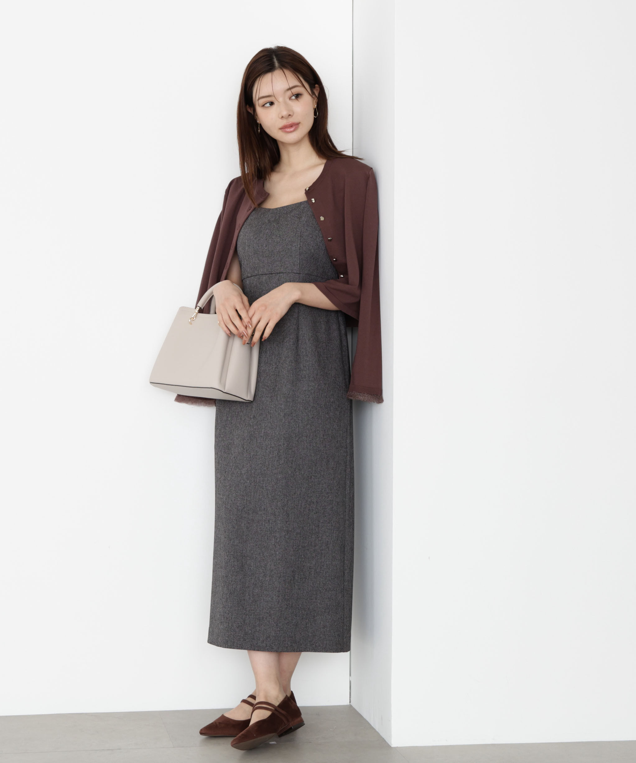 PROPORTION BODY DRESSING「フリルショルダーワンピース 25AW」|ワンピース|