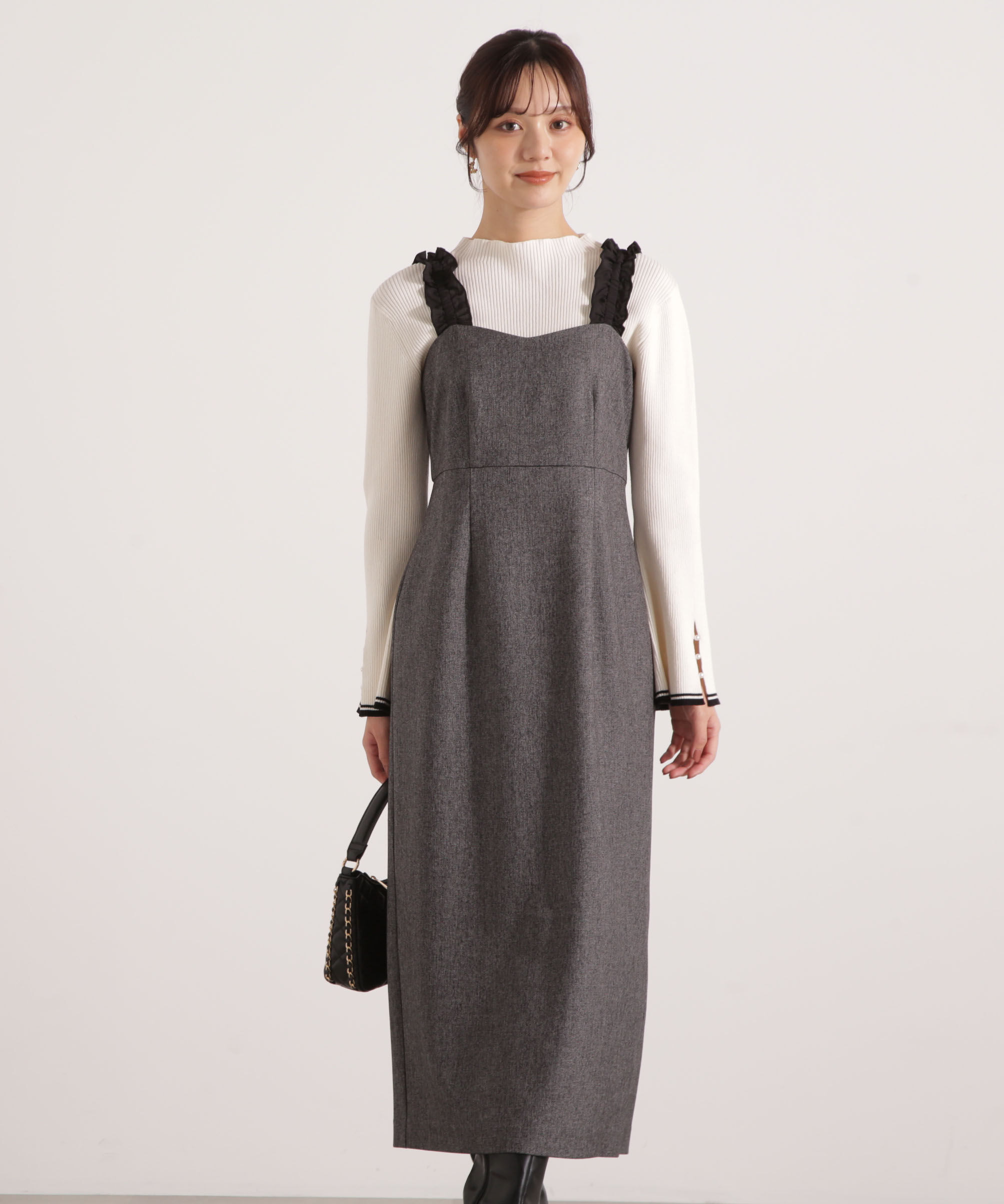 PROPORTION BODY DRESSING「フリルショルダーワンピース 25AW」|ワンピース|
