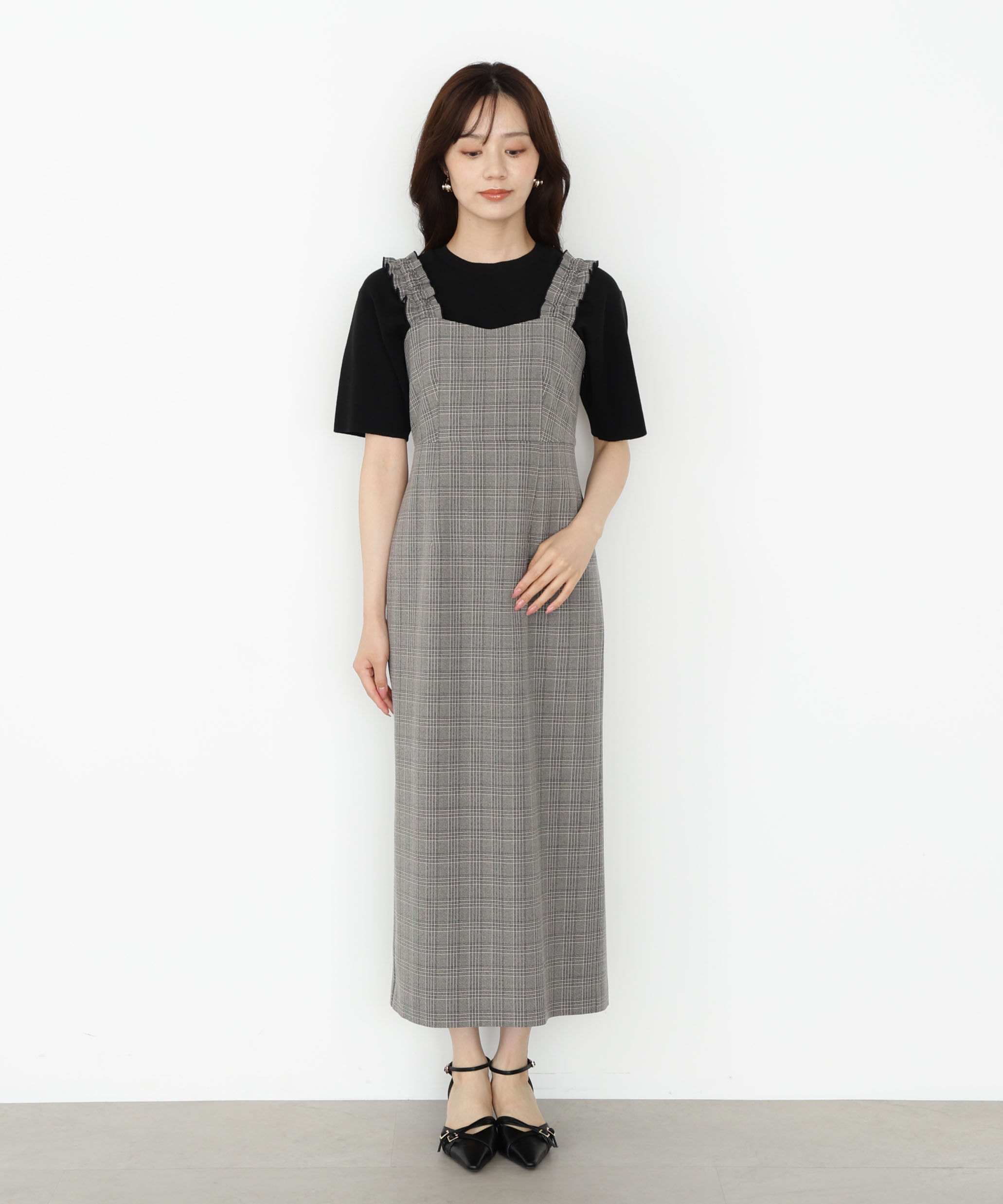PROPORTION BODY DRESSING「フリルショルダーワンピース 25AW」|ワンピース|