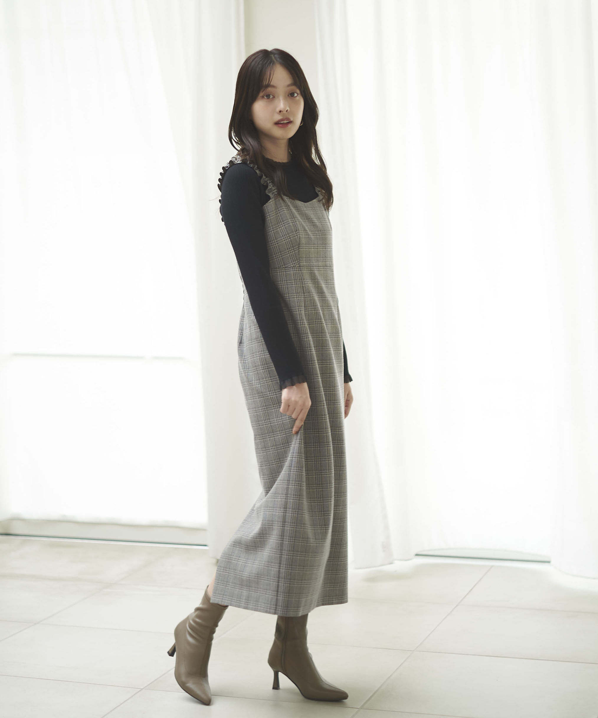 PROPORTION BODY DRESSING「フリルショルダーワンピース 25AW」|ワンピース|