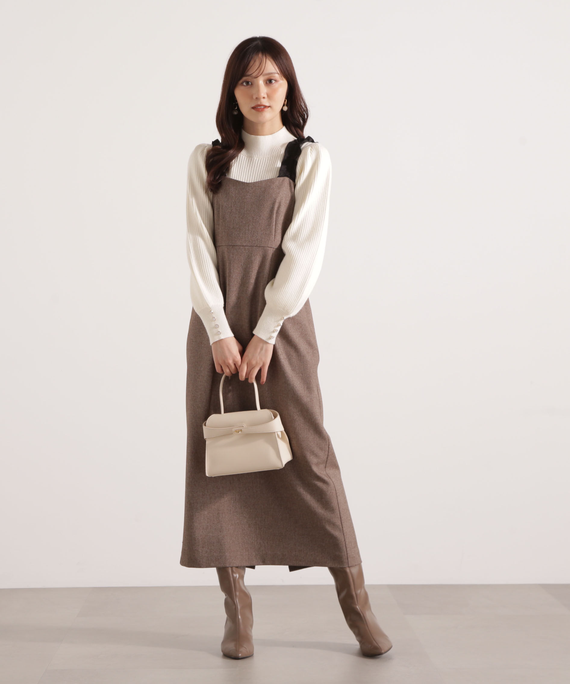 PROPORTION BODY DRESSING「フリルショルダーワンピース 25AW」|ワンピース|