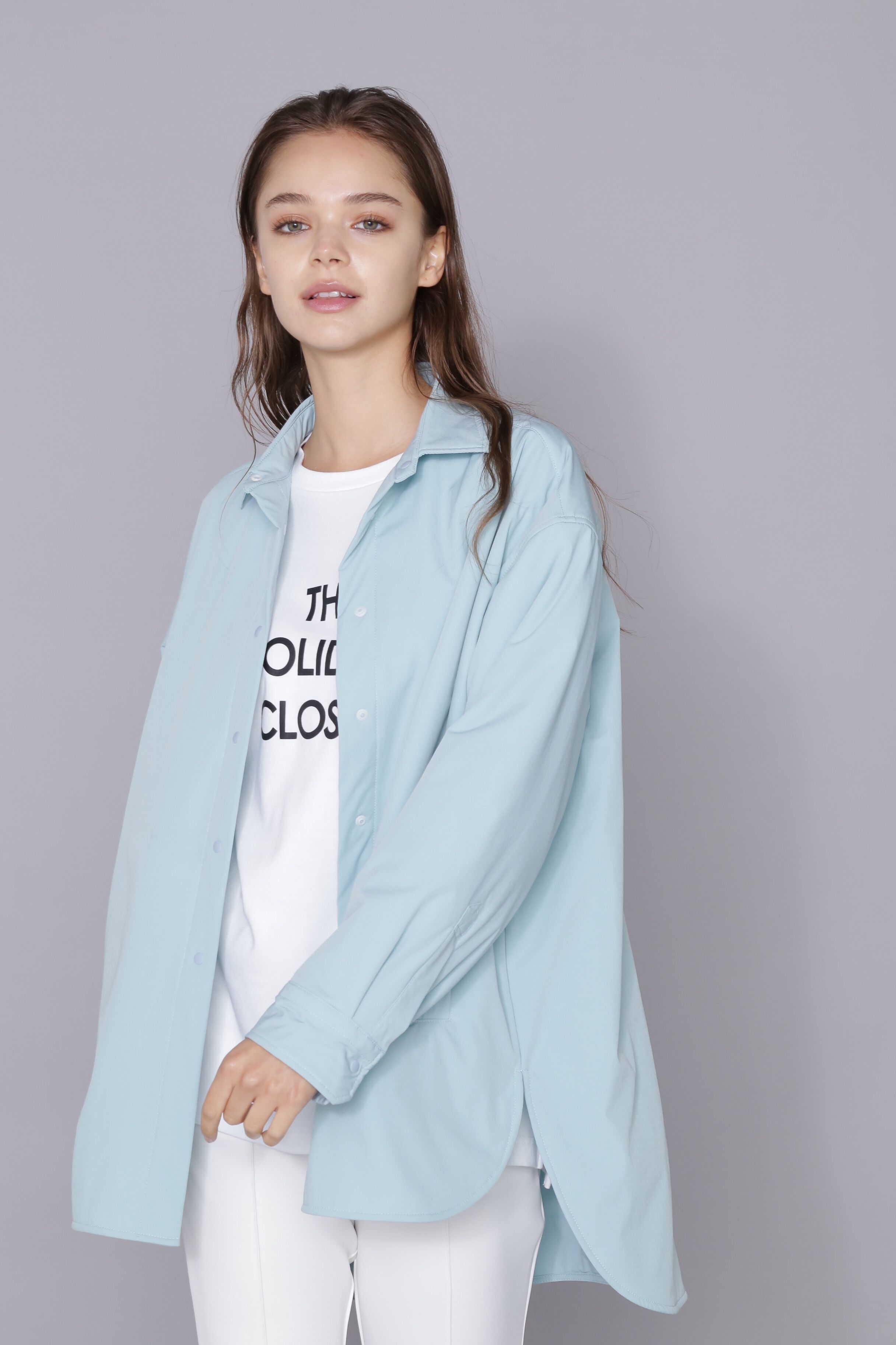  「[THE HOLIDAY CLOSET] 中綿シャツジャケット」|ブルゾン・スタジャン|サックスブル 2