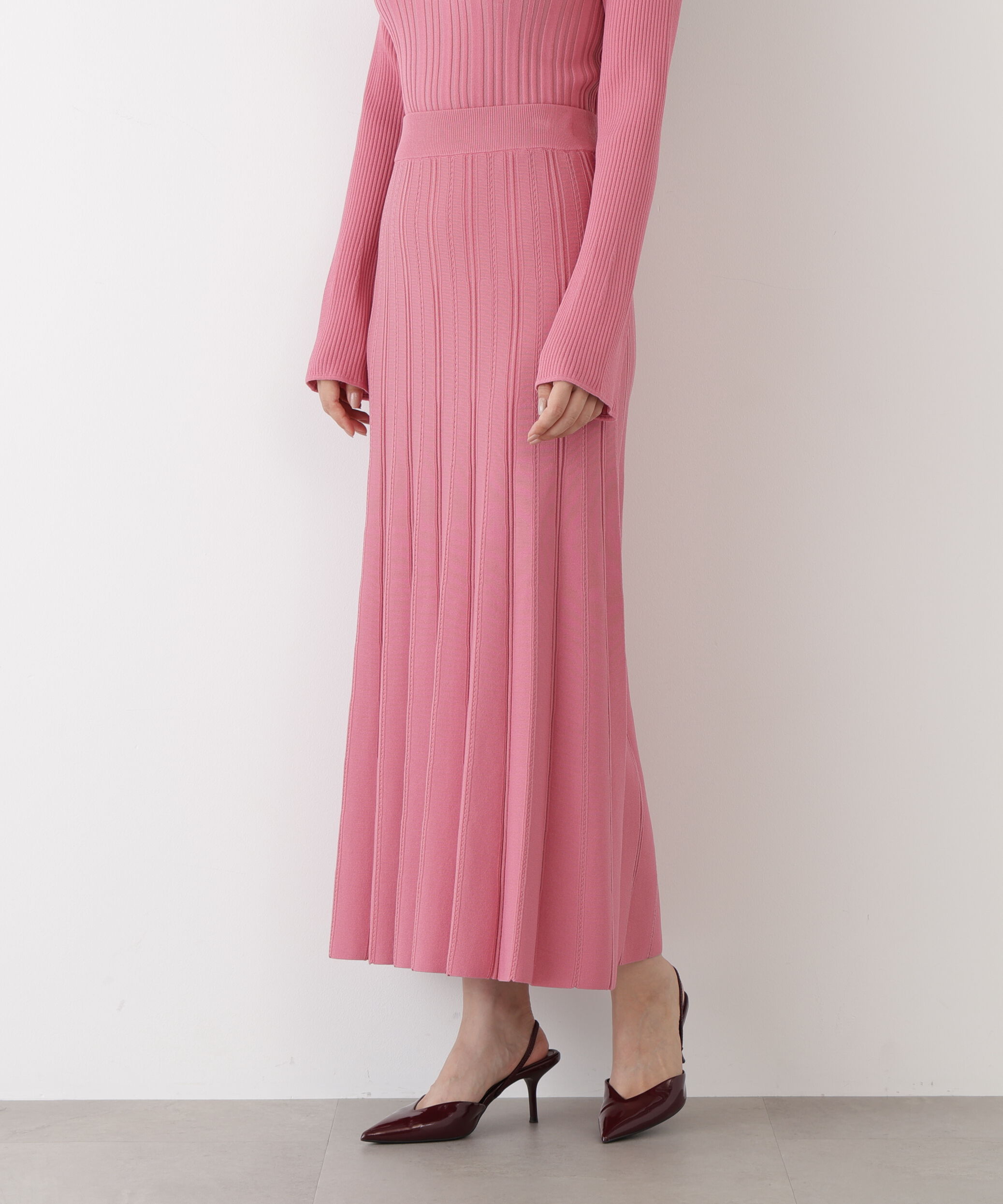  「◆ニットプリーツフレアースカート」|スカート|