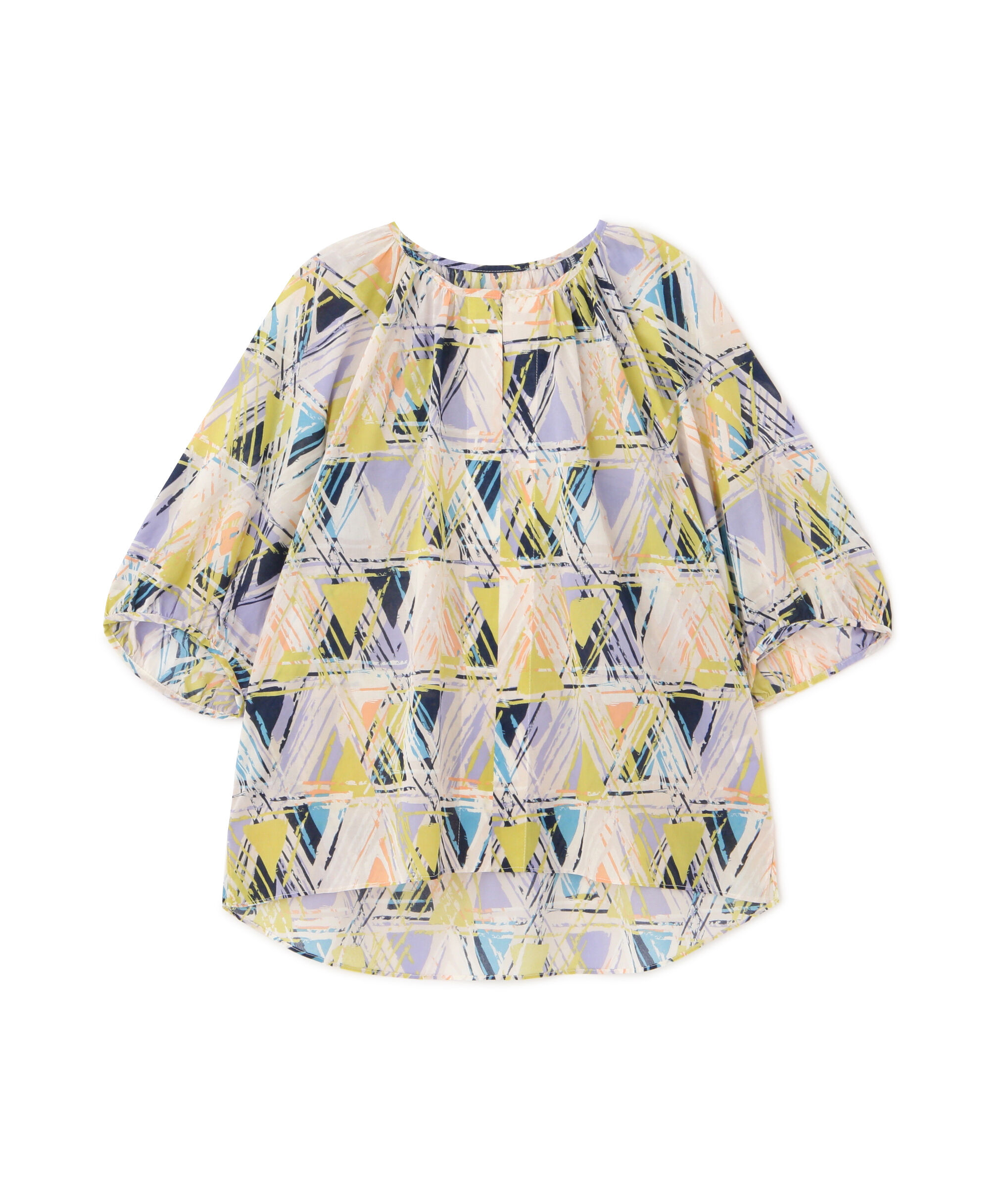  「◆プリントギャザーブラウス」|シャツ・ブラウス|