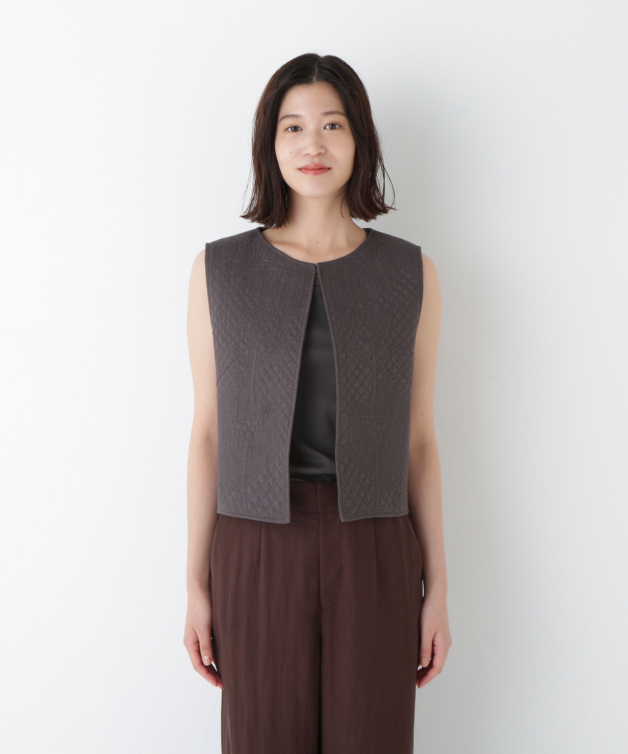  「◆インドコットンボイルキルティングジレ」|シャツ・ブラウス|