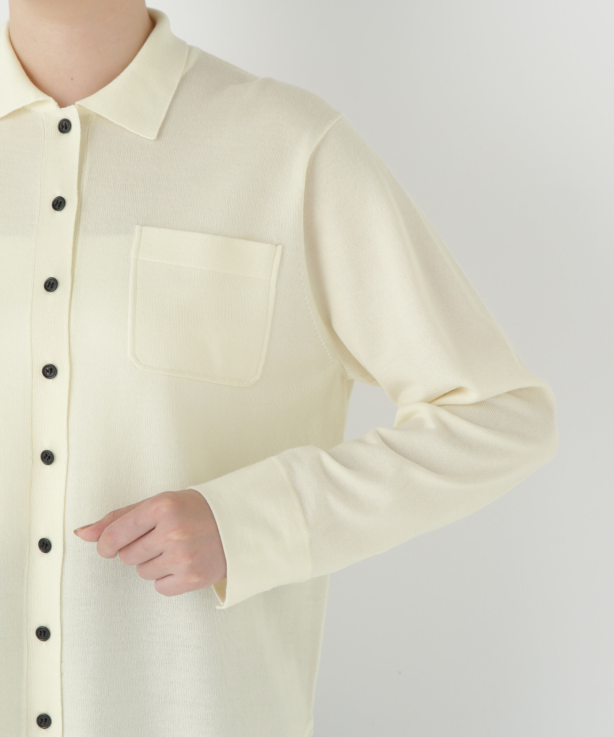  「◆クリアウール混ニットシャツ」|ニット・セーター|