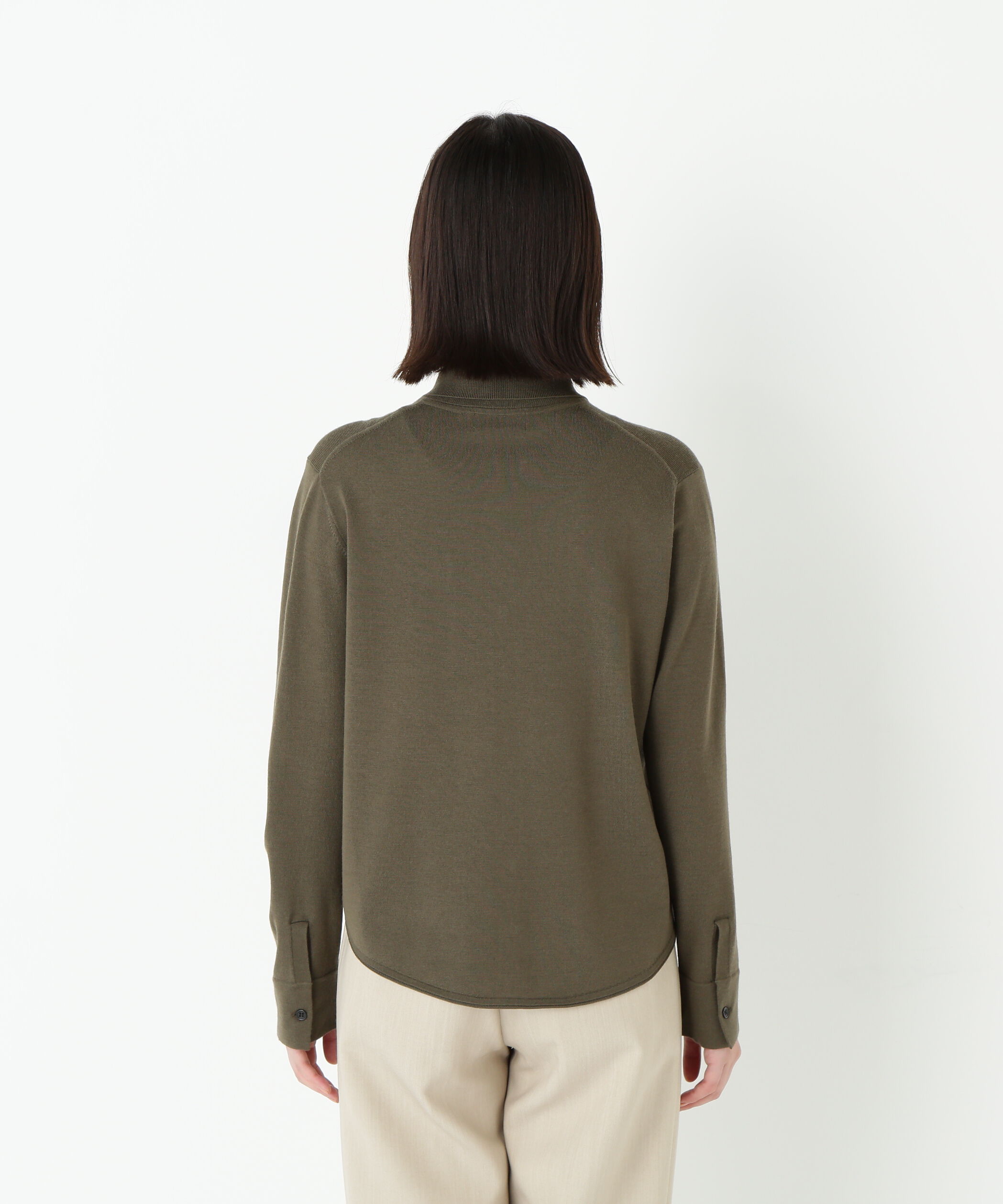  「◆クリアウール混ニットシャツ」|ニット・セーター|