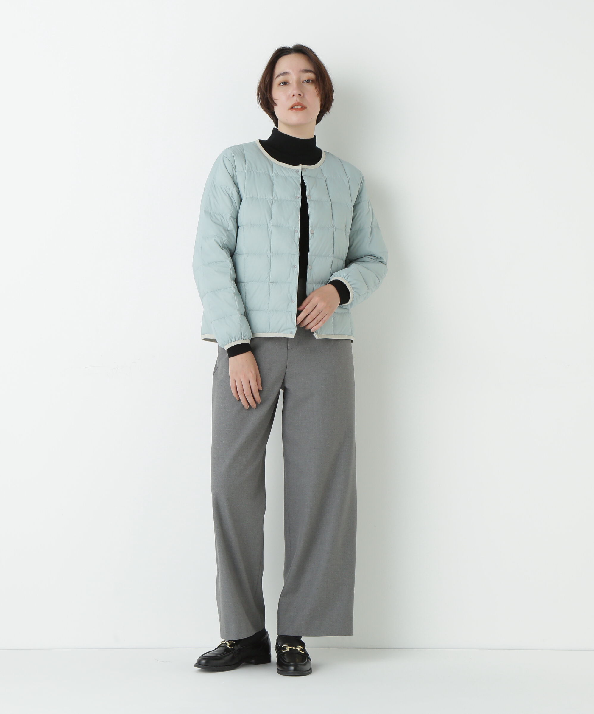  「◆≪ＴＡＩＯＮコラボ≫リバーシブルクルーネックダウンブルゾン」|ブルゾン・スタジャン|