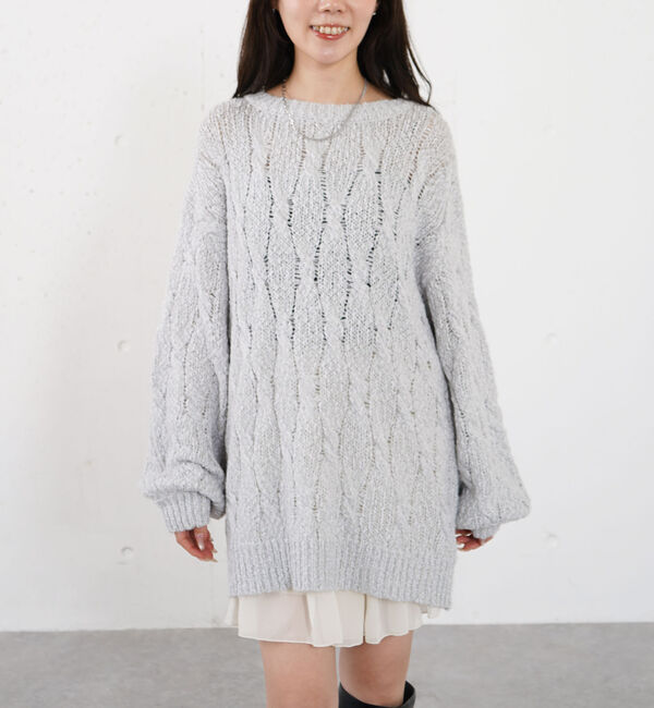 archives「スラブゆるケーブルニットプルオーバー」|ニット・セーター|
