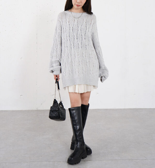 archives「スラブゆるケーブルニットプルオーバー」|ニット・セーター|