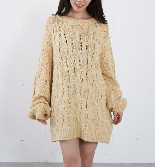 archives「スラブゆるケーブルニットプルオーバー」|ニット・セーター|