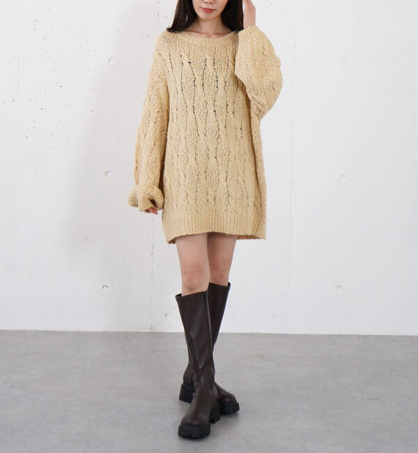 archives「スラブゆるケーブルニットプルオーバー」|ニット・セーター|