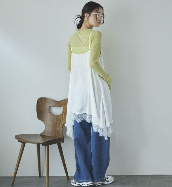 Doux archives「ヴィンテージサテンレースキャミ」|シャツ・ブラウス|