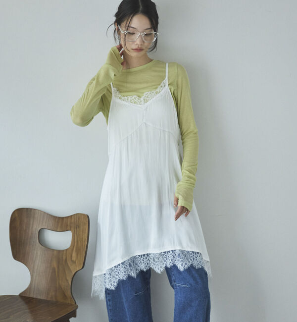 Doux archives「ヴィンテージサテンレースキャミ」|シャツ・ブラウス|