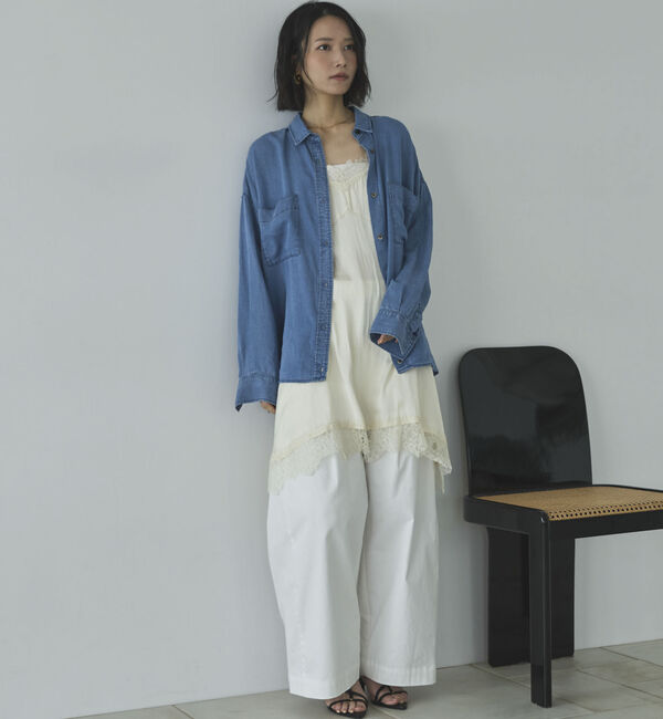 Doux archives「ヴィンテージサテンレースキャミ」|シャツ・ブラウス|