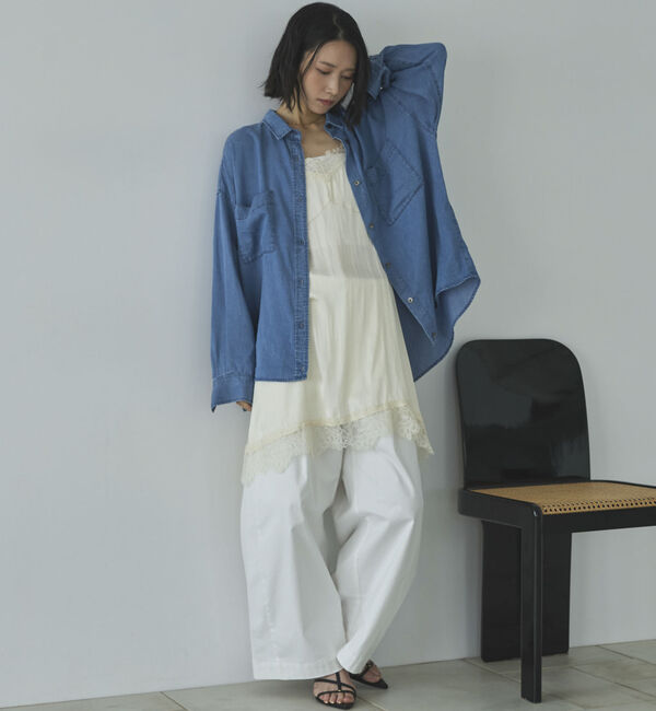 Doux archives「ヴィンテージサテンレースキャミ」|シャツ・ブラウス|