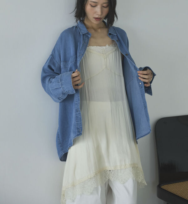 Doux archives「ヴィンテージサテンレースキャミ」|シャツ・ブラウス|