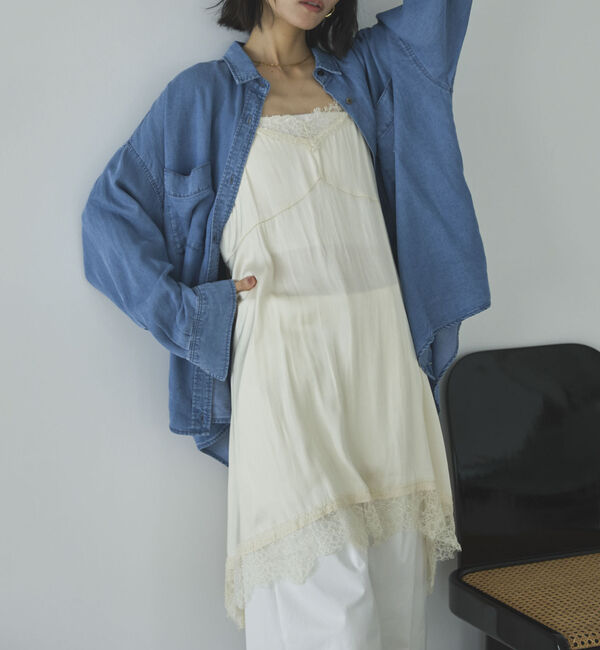 Doux archives「ヴィンテージサテンレースキャミ」|シャツ・ブラウス|