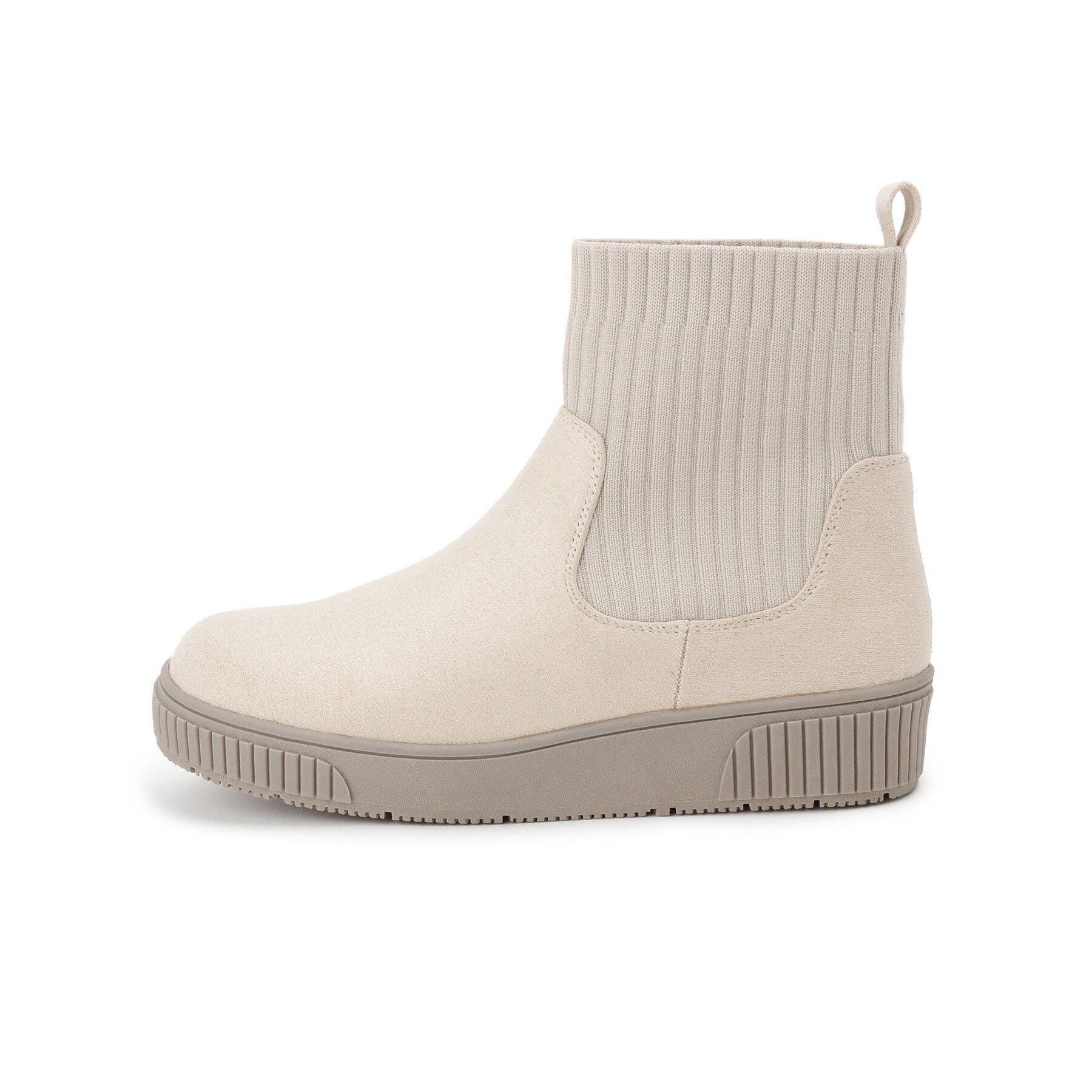 SHOO･LA･RUE「【撥水/低反発クッション】すっぽりラクラク はきぐちニットブーツ」|ショートブーツ|