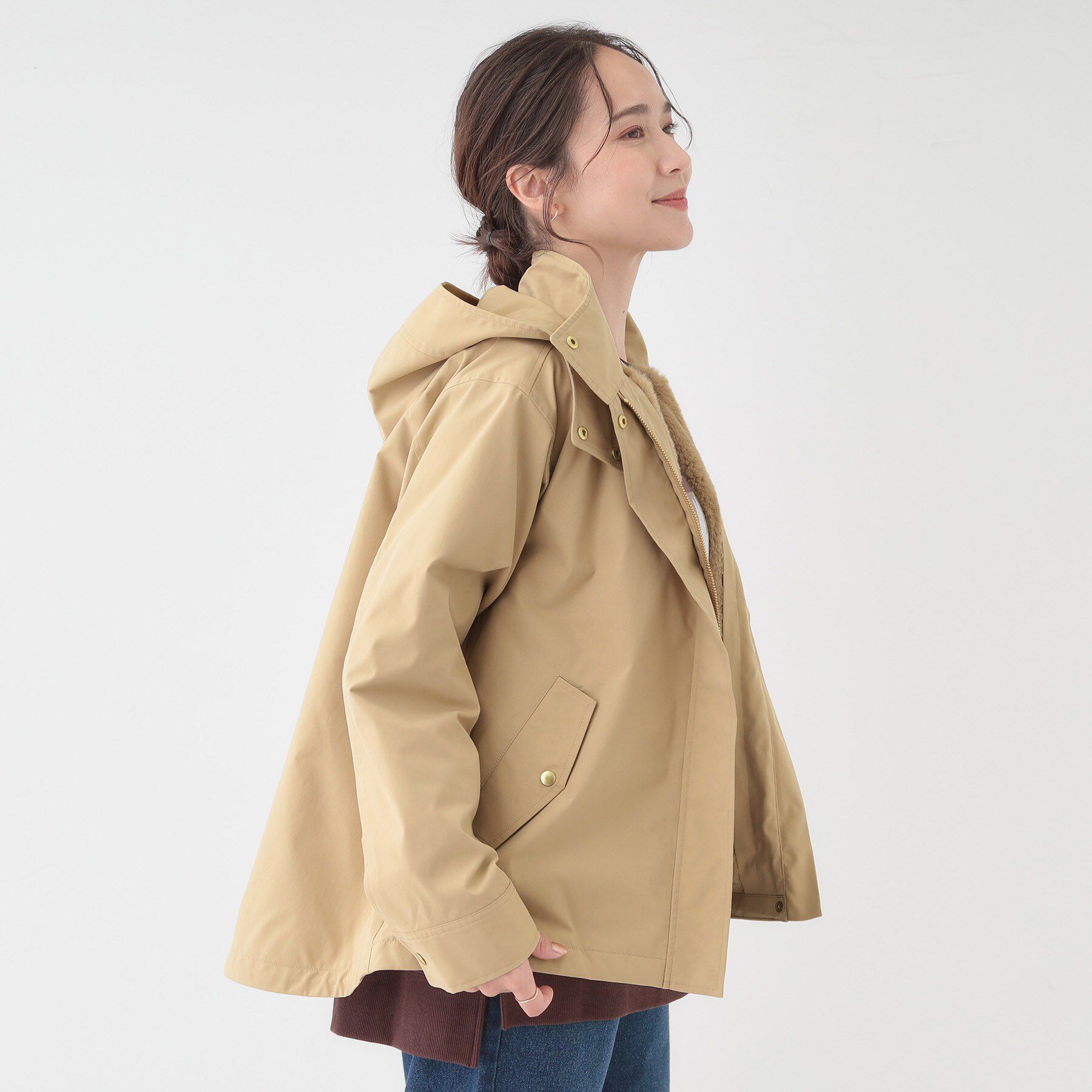 SHOO･LA･RUE「【撥水/マルチWAY】フェイクファーライナー付き 欲張りマンパ」|ブルゾン・スタジャン|