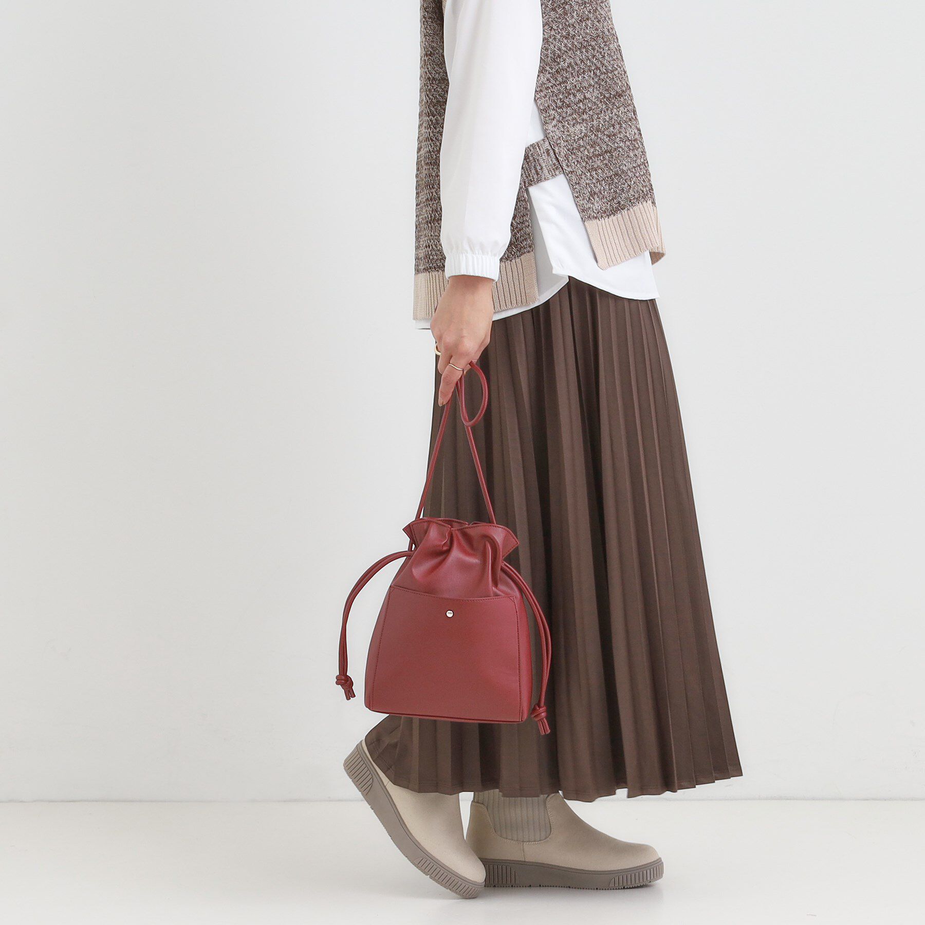 SHOO･LA･RUE「スクエア巾着ショルダーバッグ」|ショルダー・メッセンジャー|