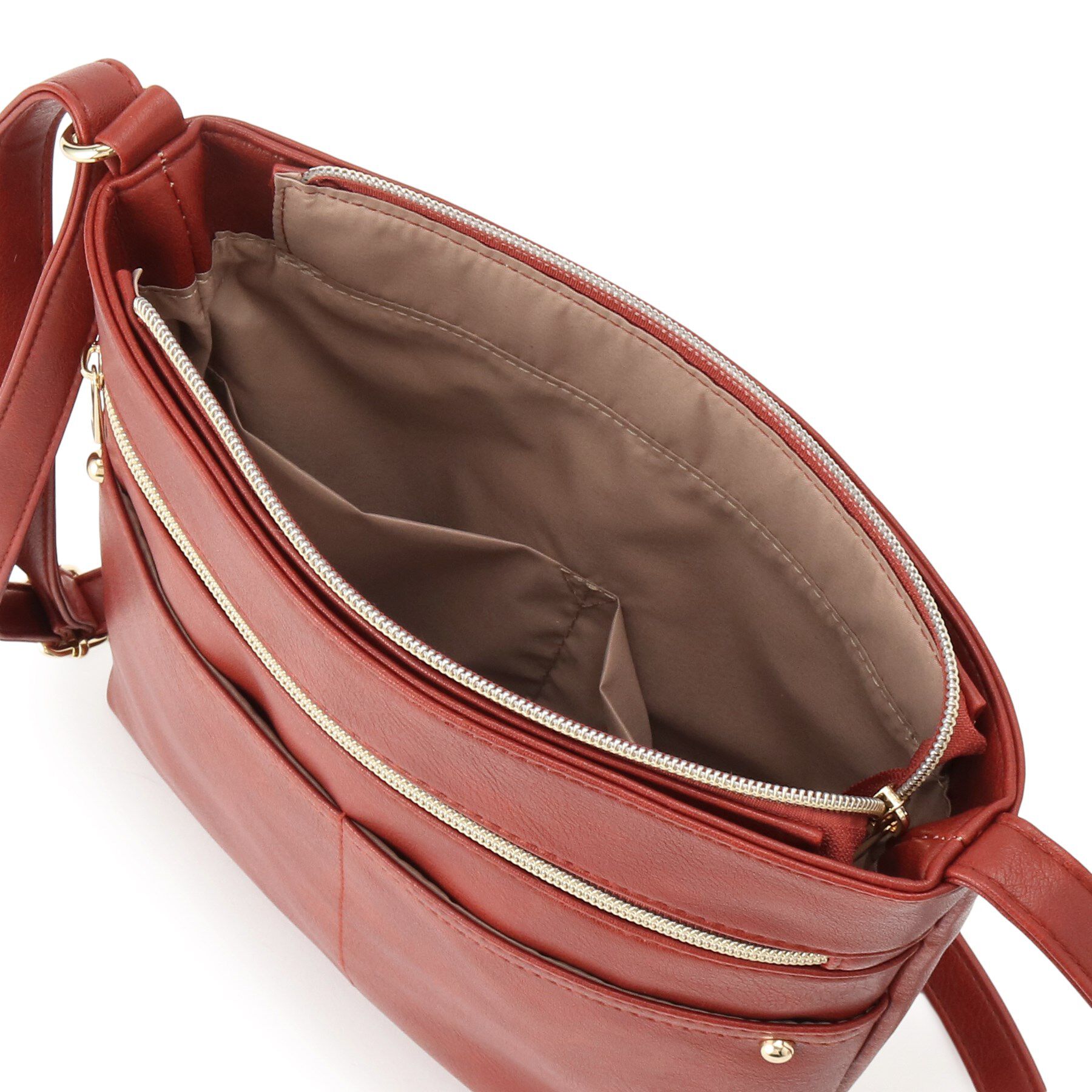 SHOO･LA･RUE「スマートながらしっかり入る アオリポケットが魅力のショルダーバッグ」|ショルダー・メッセンジャー|