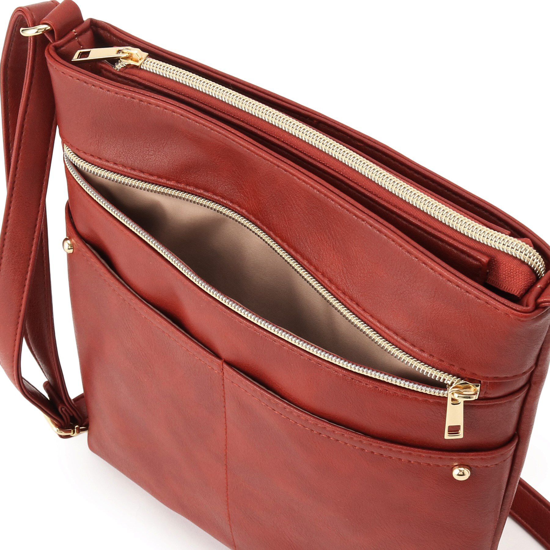 SHOO･LA･RUE「スマートながらしっかり入る アオリポケットが魅力のショルダーバッグ」|ショルダー・メッセンジャー|