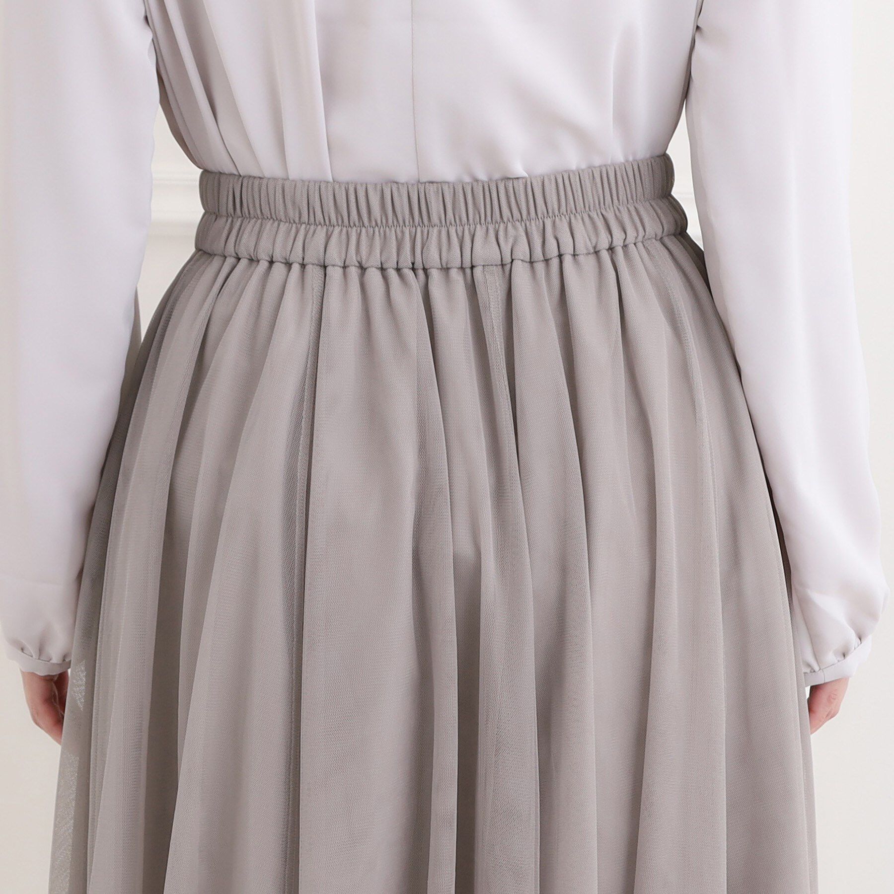 SHOO･LA･RUE「【洗濯機可】セレモニーからデイリーまで ふんわり軽やか チュールギャザースカート」|スカート|