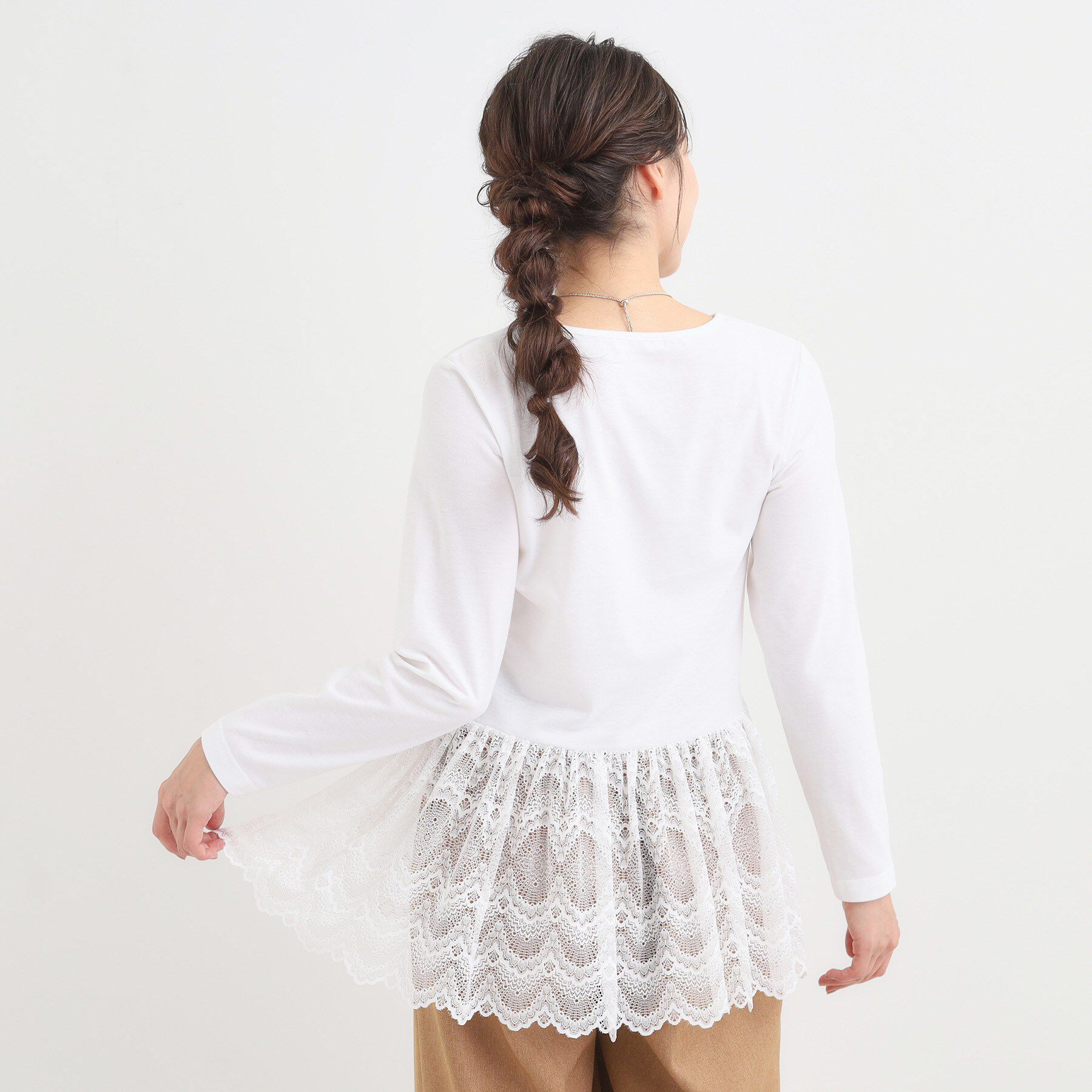 SHOO･LA･RUE「裾フリルレイヤードトップス」|Tシャツ・カットソー|