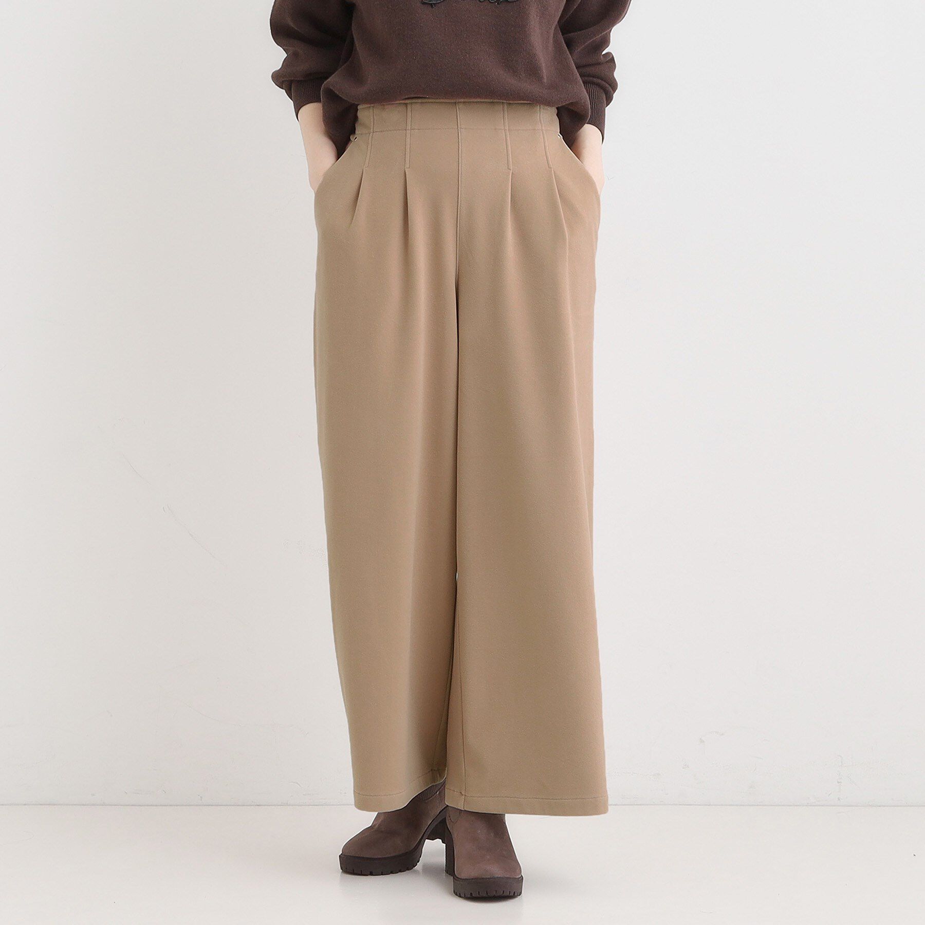 SHOO･LA･RUE「【着丈選べる/きっと虜になる】あったかもちもち ワイドパンツ」|その他|