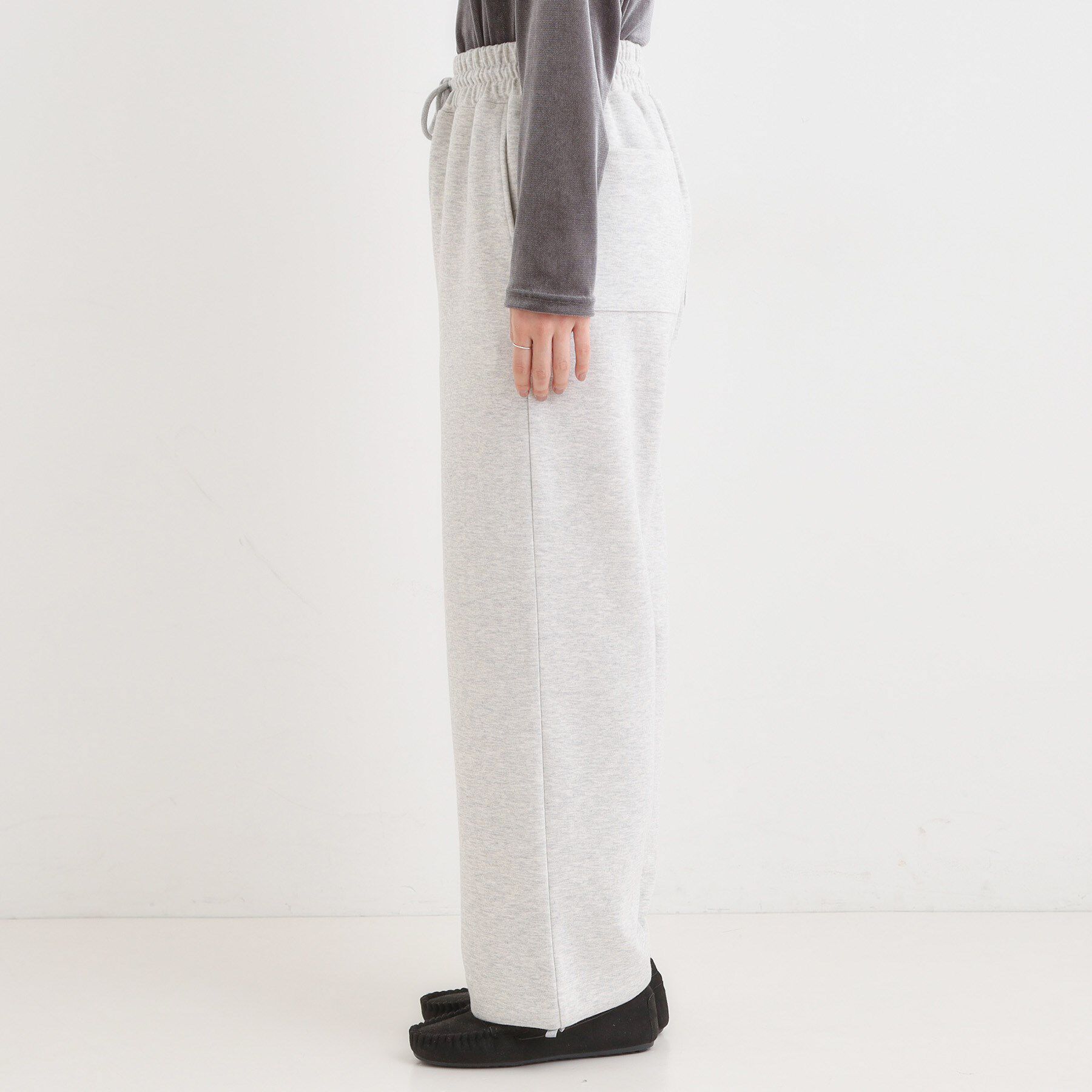 SHOO･LA･RUE「【洗濯機可/S-LL】春まで着られる ダブルフェイス スウェットパンツ」|その他|