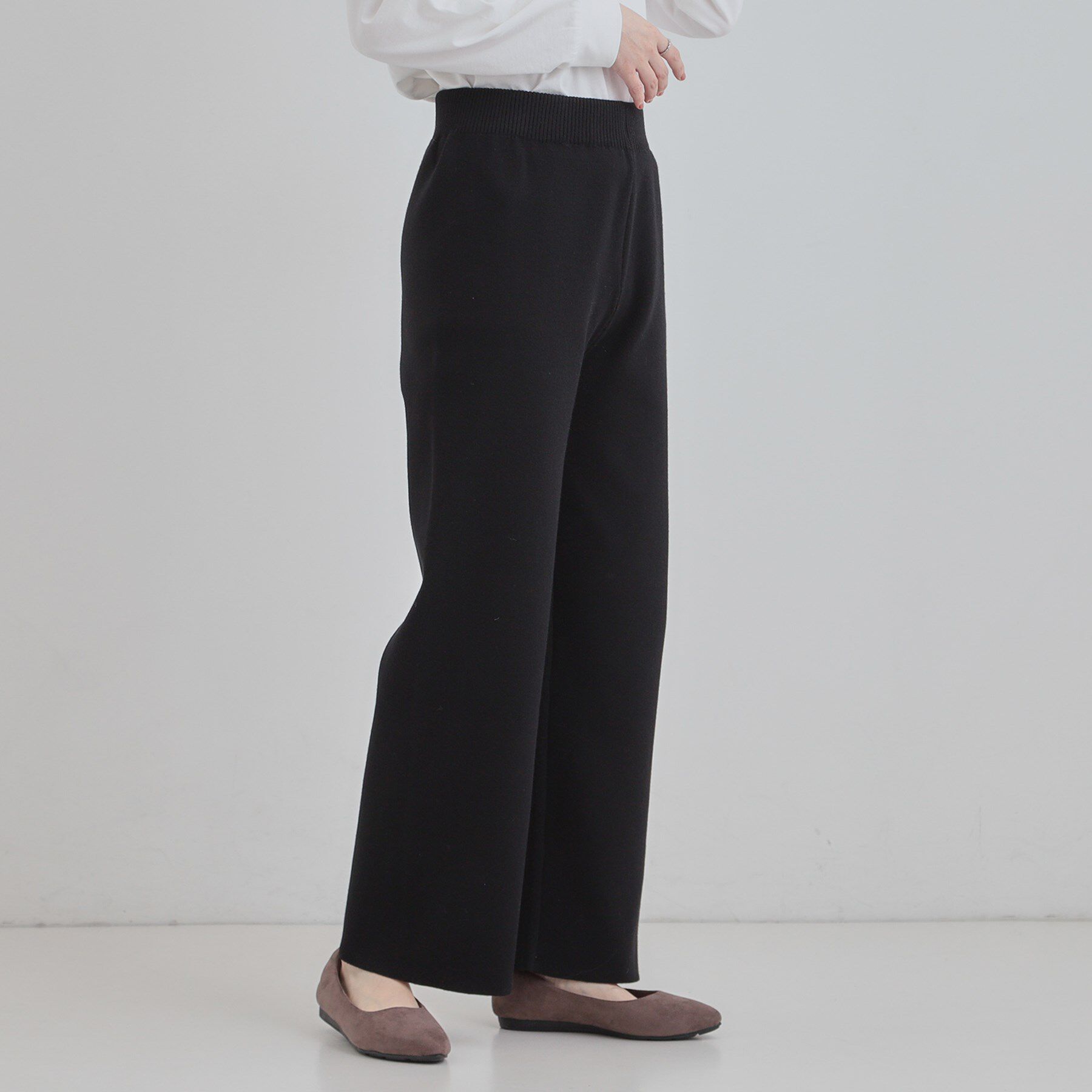 SHOO･LA･RUE「【洗濯機可／毛玉レス】美脚シルエット 表面がきれいなストレートパンツ」|その他|