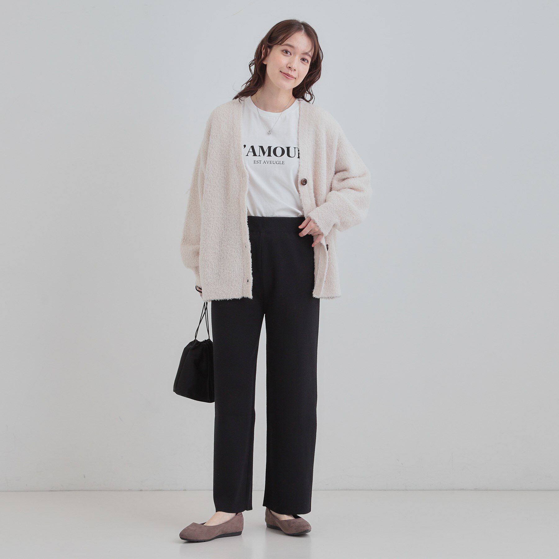 SHOO･LA･RUE「【洗濯機可／毛玉レス】美脚シルエット 表面がきれいなストレートパンツ」|その他|