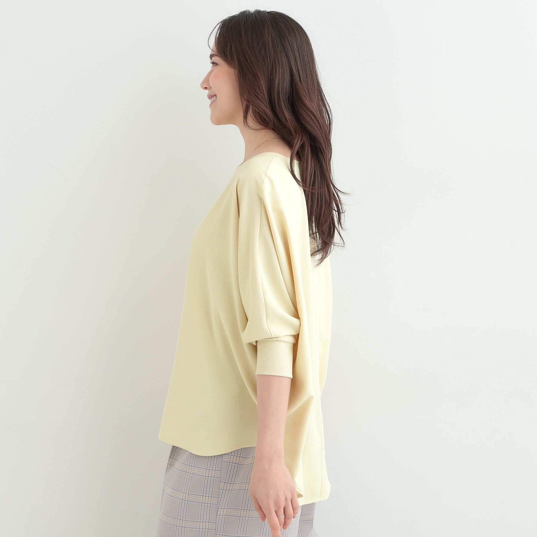 SHOO･LA･RUE「【着丈選べる/体型カバー】さらさらとろん ドルマンブラウス」|シャツ・ブラウス|